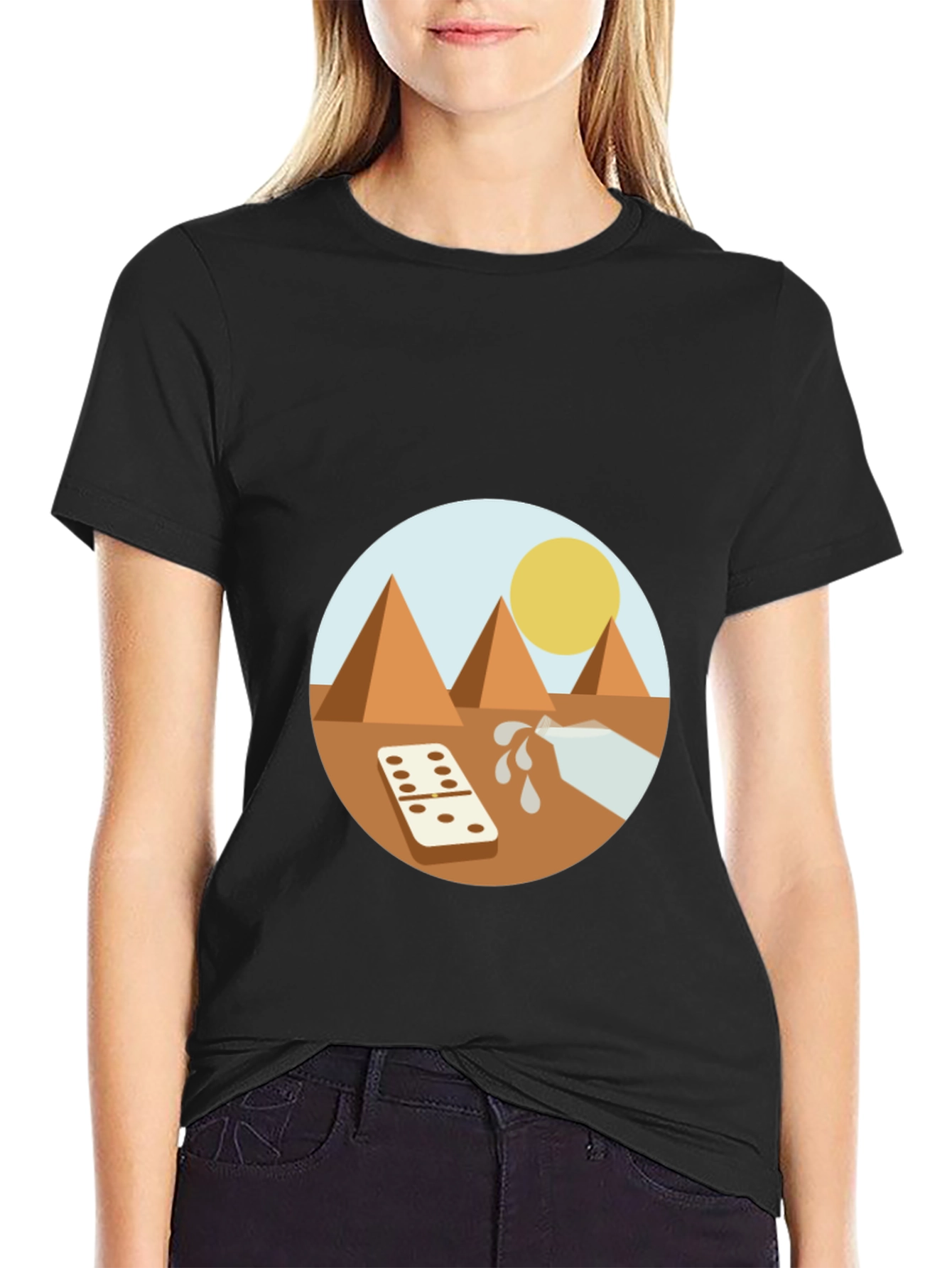 Egypt Graphic Tee - Pyramids Domino Milk