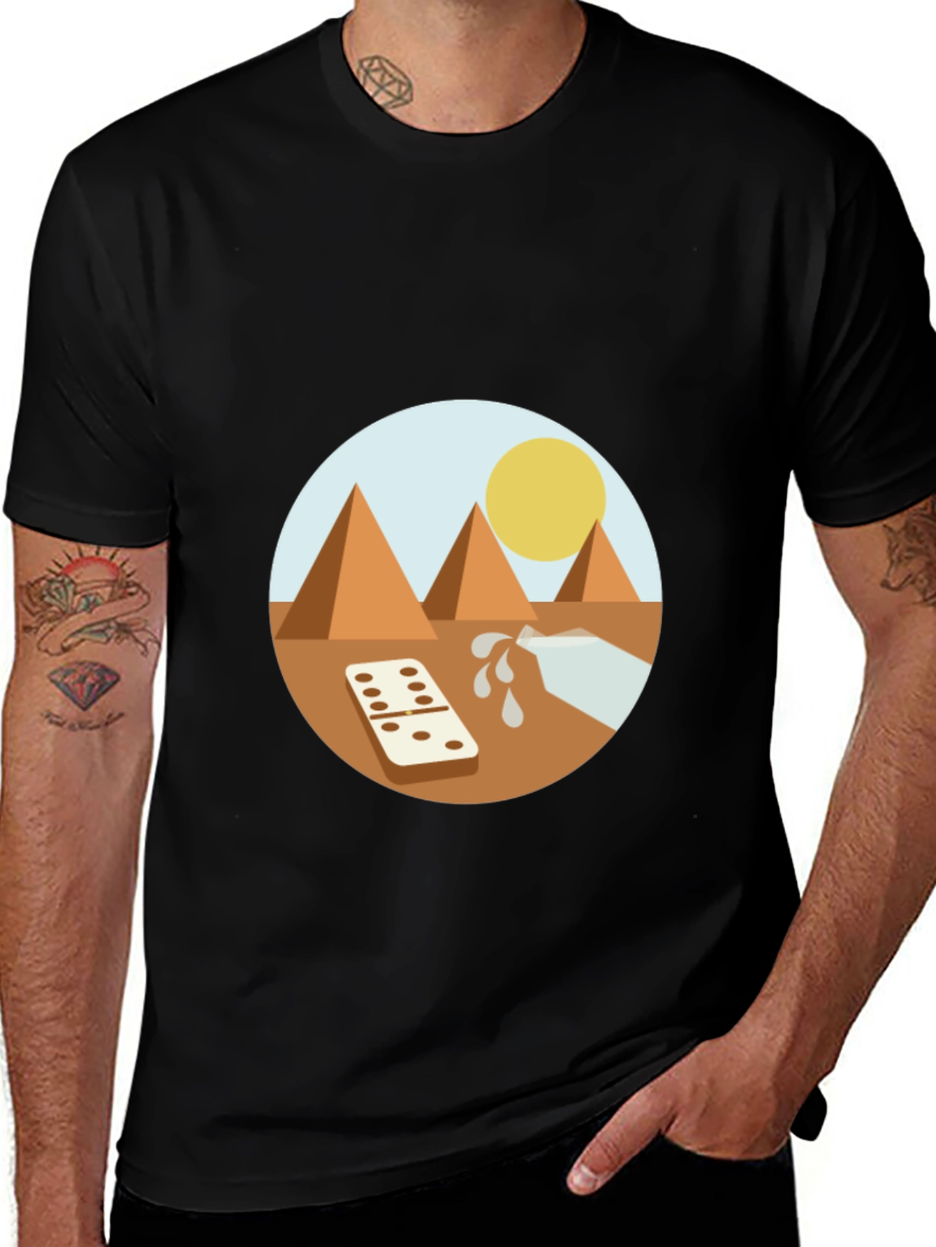 Egypt Graphic Tee - Pyramids Domino Milk