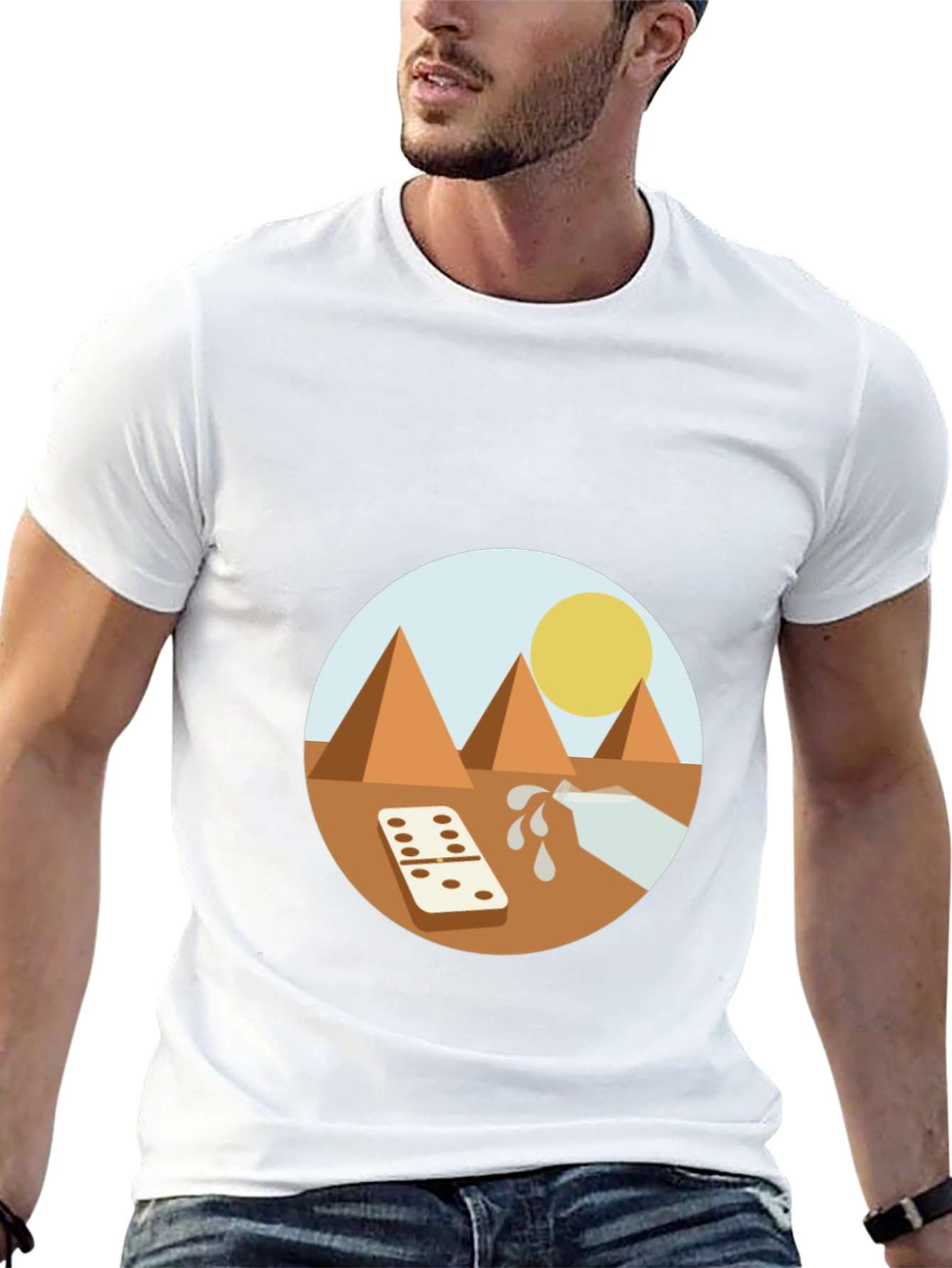 Egypt Graphic Tee - Pyramids Domino Milk