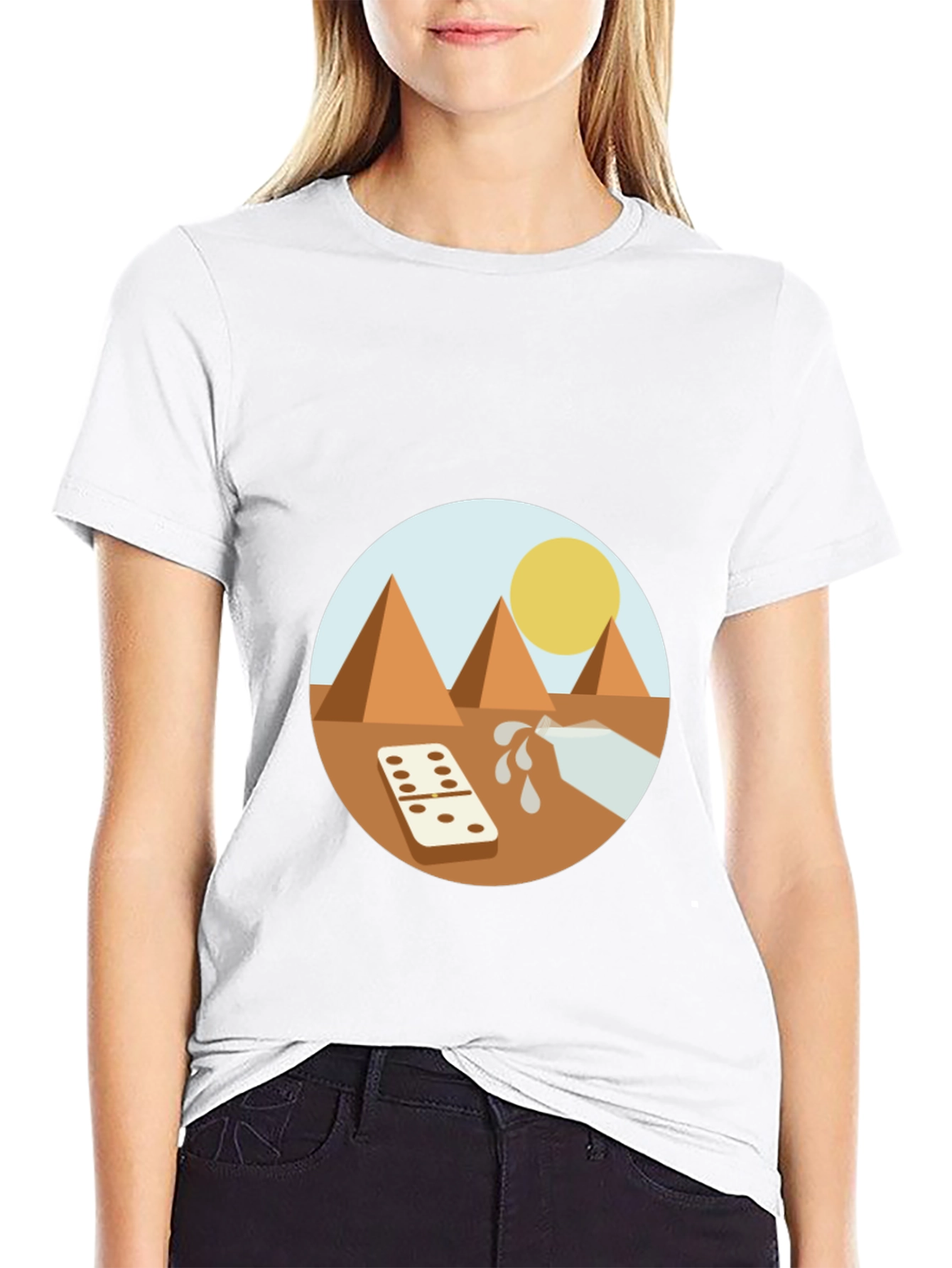 Egypt Graphic Tee - Pyramids Domino Milk