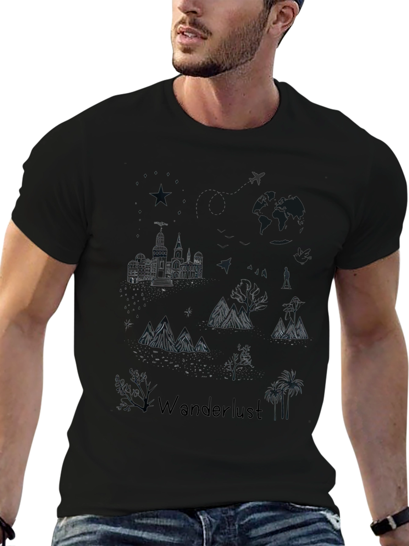 Wanderlust Graphic Print T-Shirt