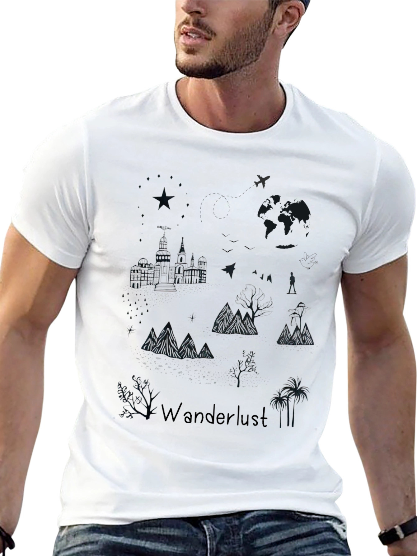 Wanderlust Graphic Print T-Shirt