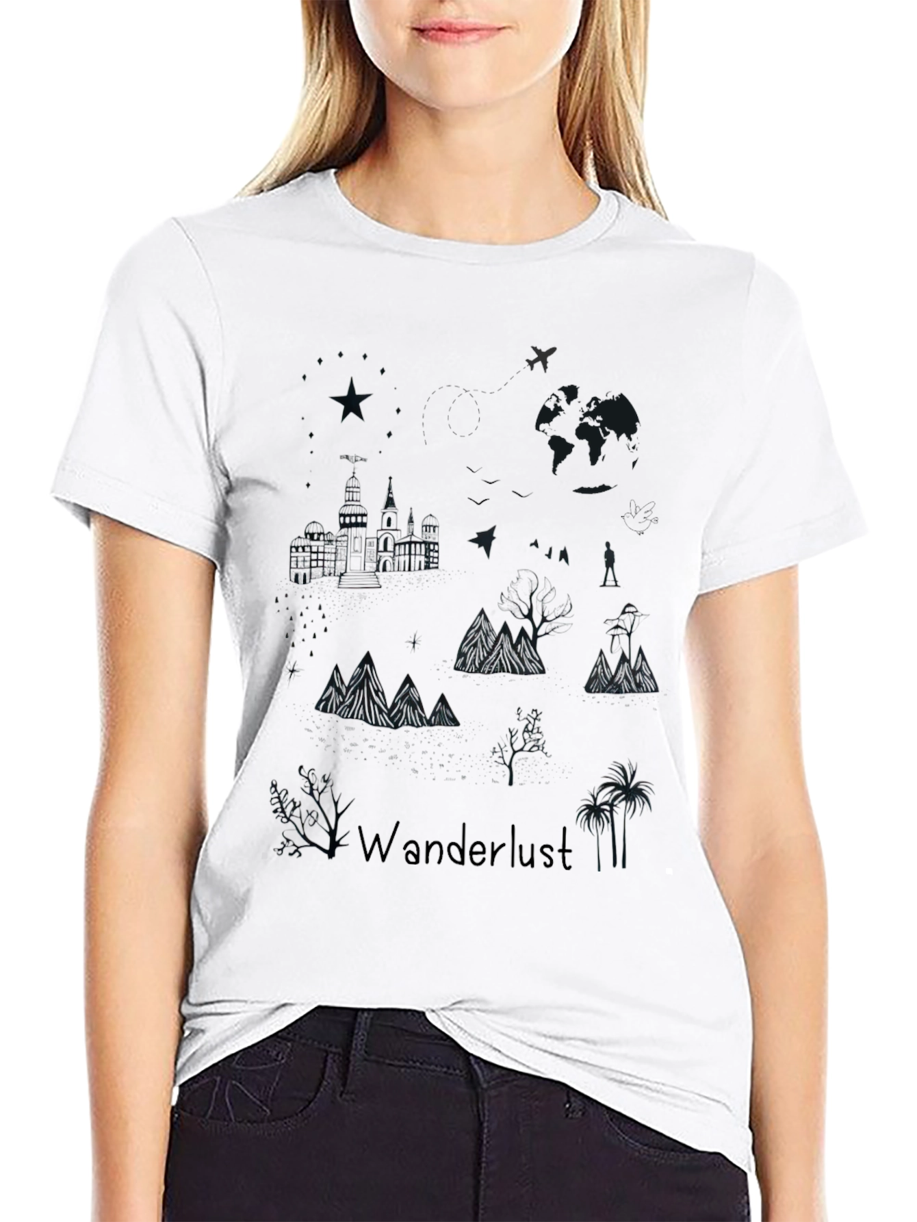Wanderlust Graphic Print T-Shirt