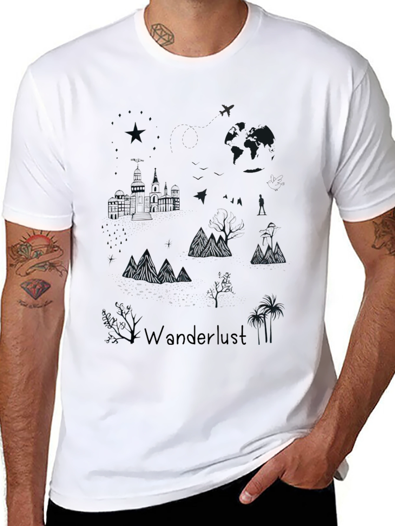 Wanderlust Graphic Print T-Shirt