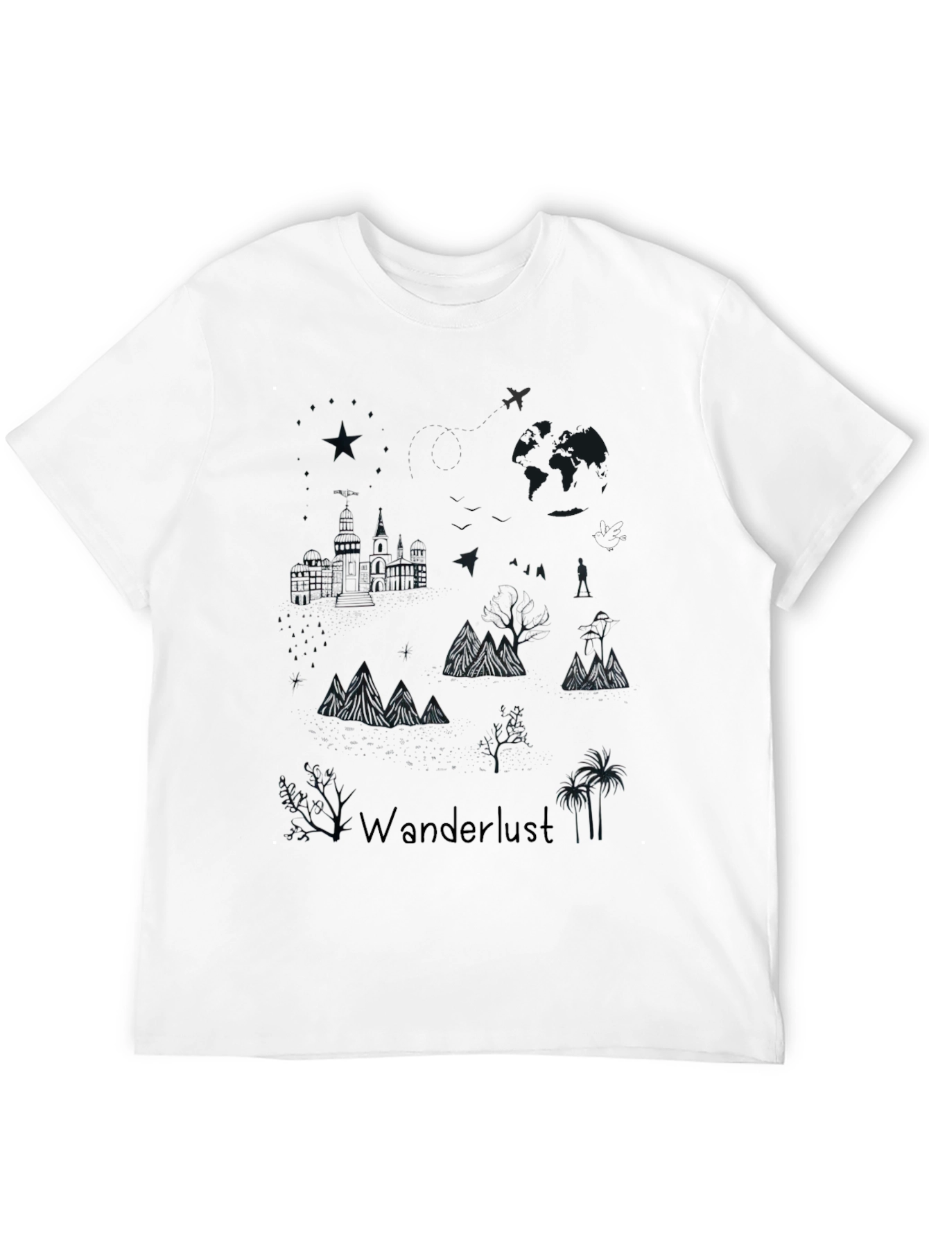 Wanderlust Graphic Print T-Shirt