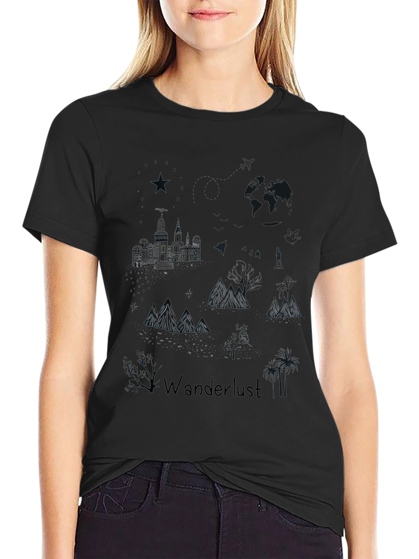 Wanderlust Graphic Print T-Shirt
