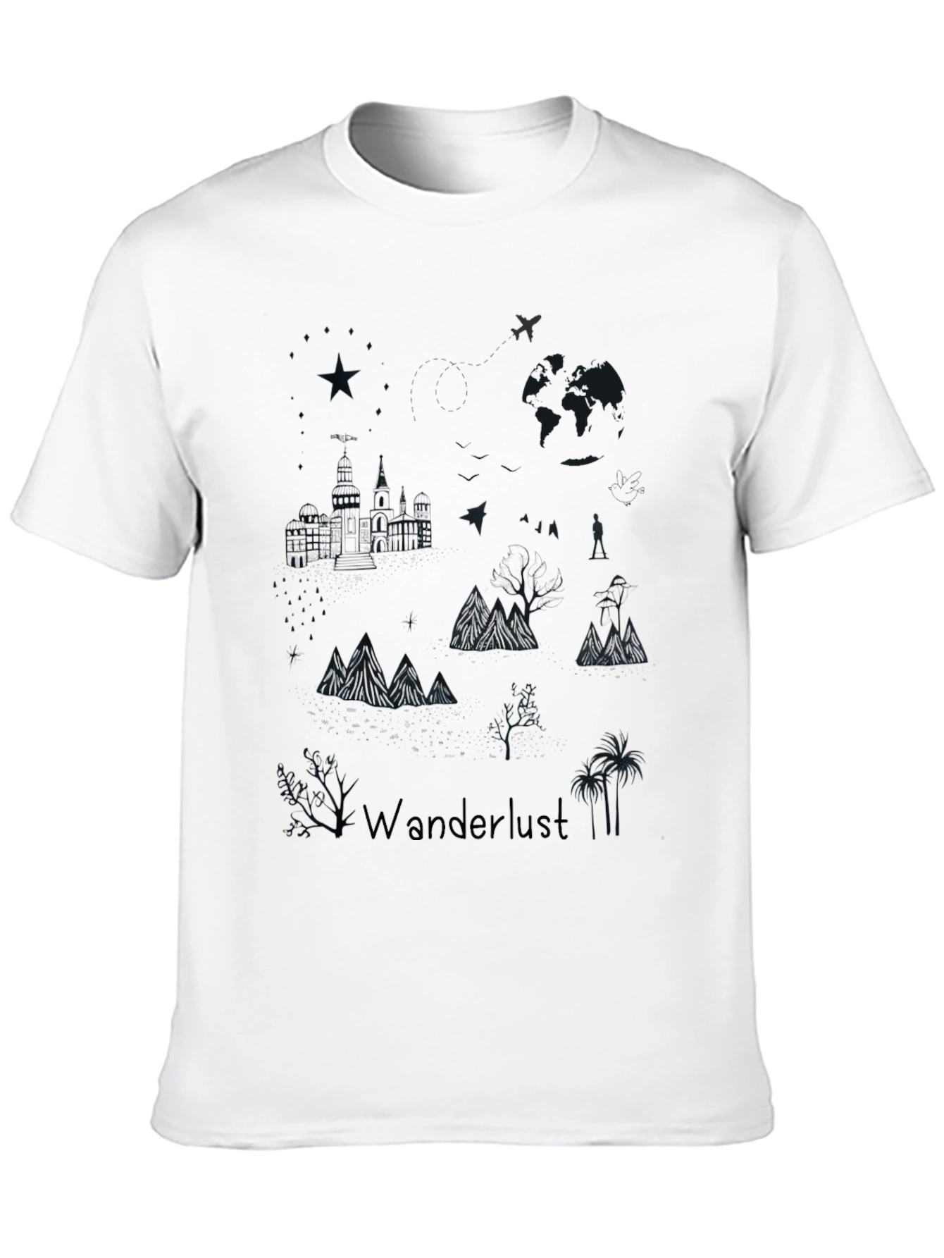 Wanderlust Graphic Print T-Shirt