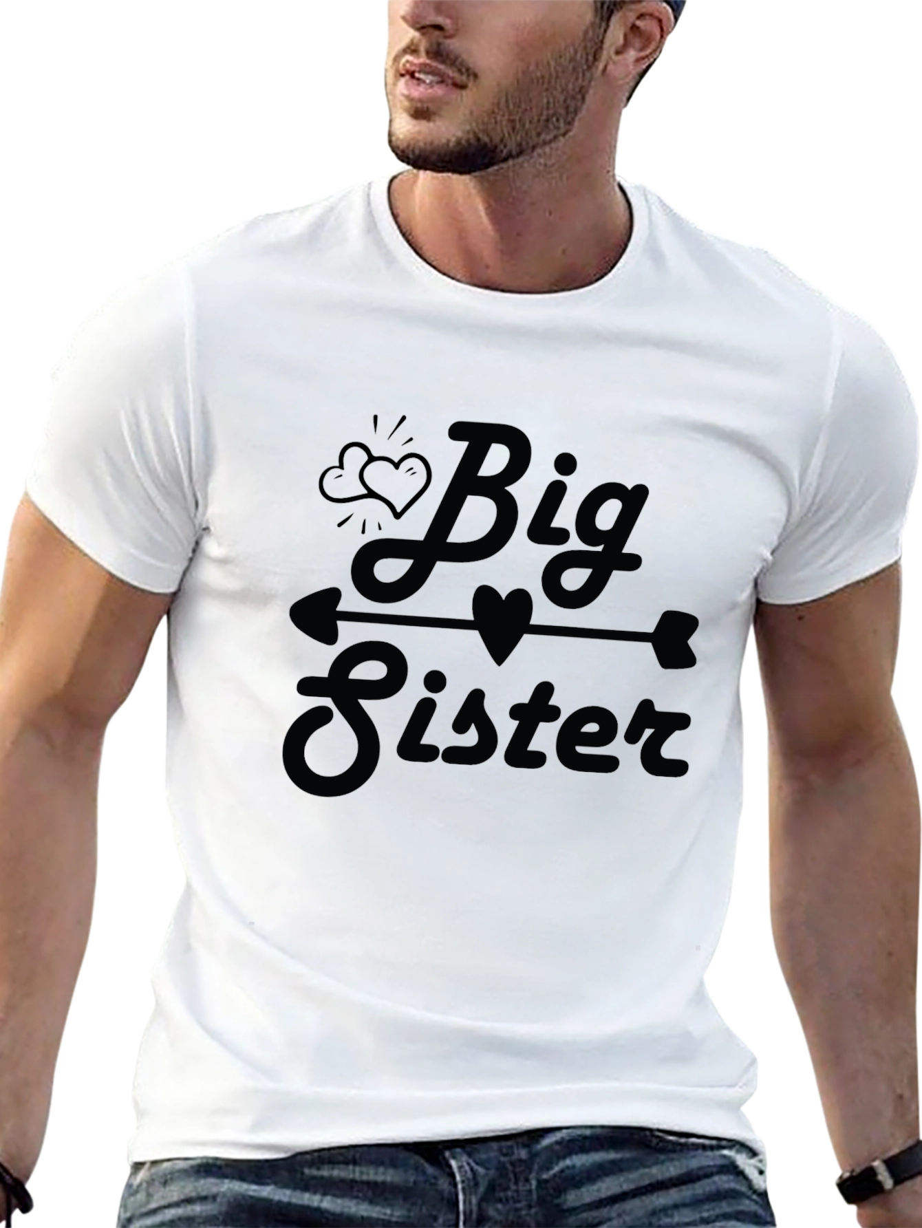 Big Sister Arrow Heart Graphic Tee