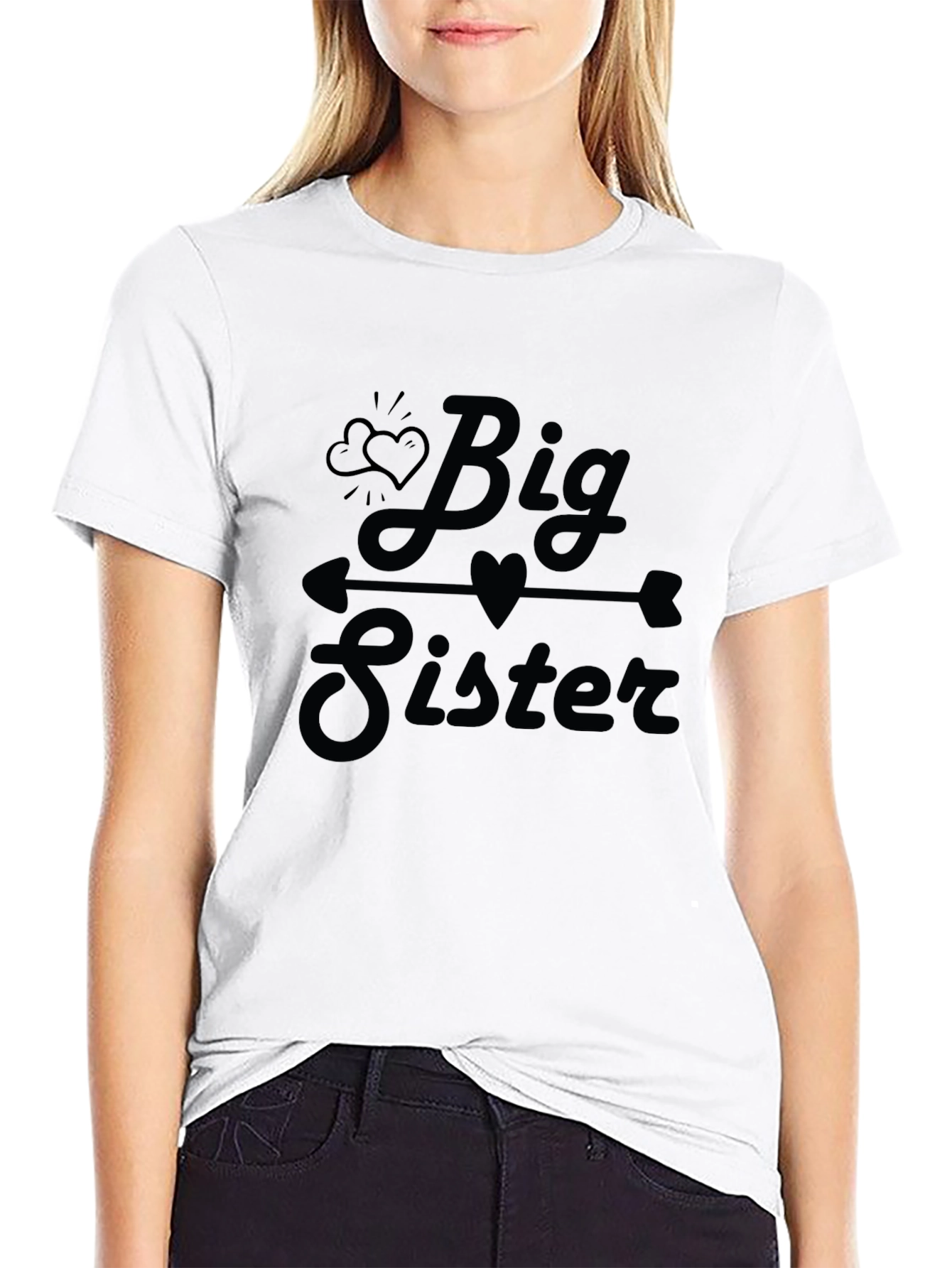 Big Sister Arrow Heart Graphic Tee