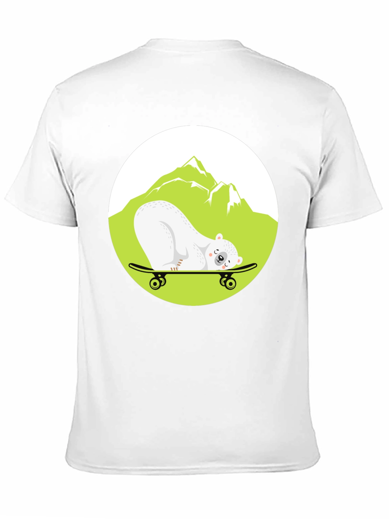 Cool Bear Skateboarder Graphic Tee - Black