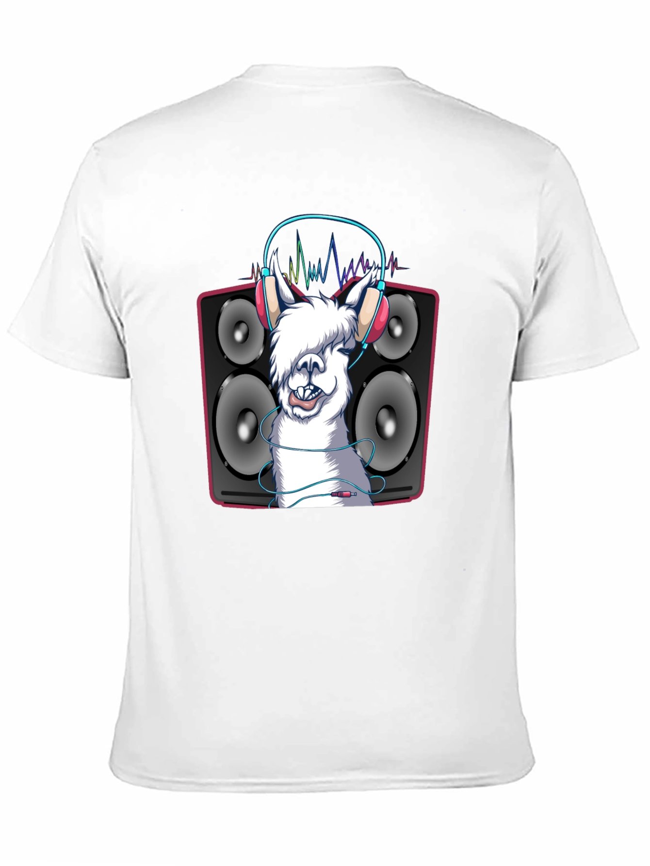 DJ Llama Graphic Tee - Black Cotton T-Shirt