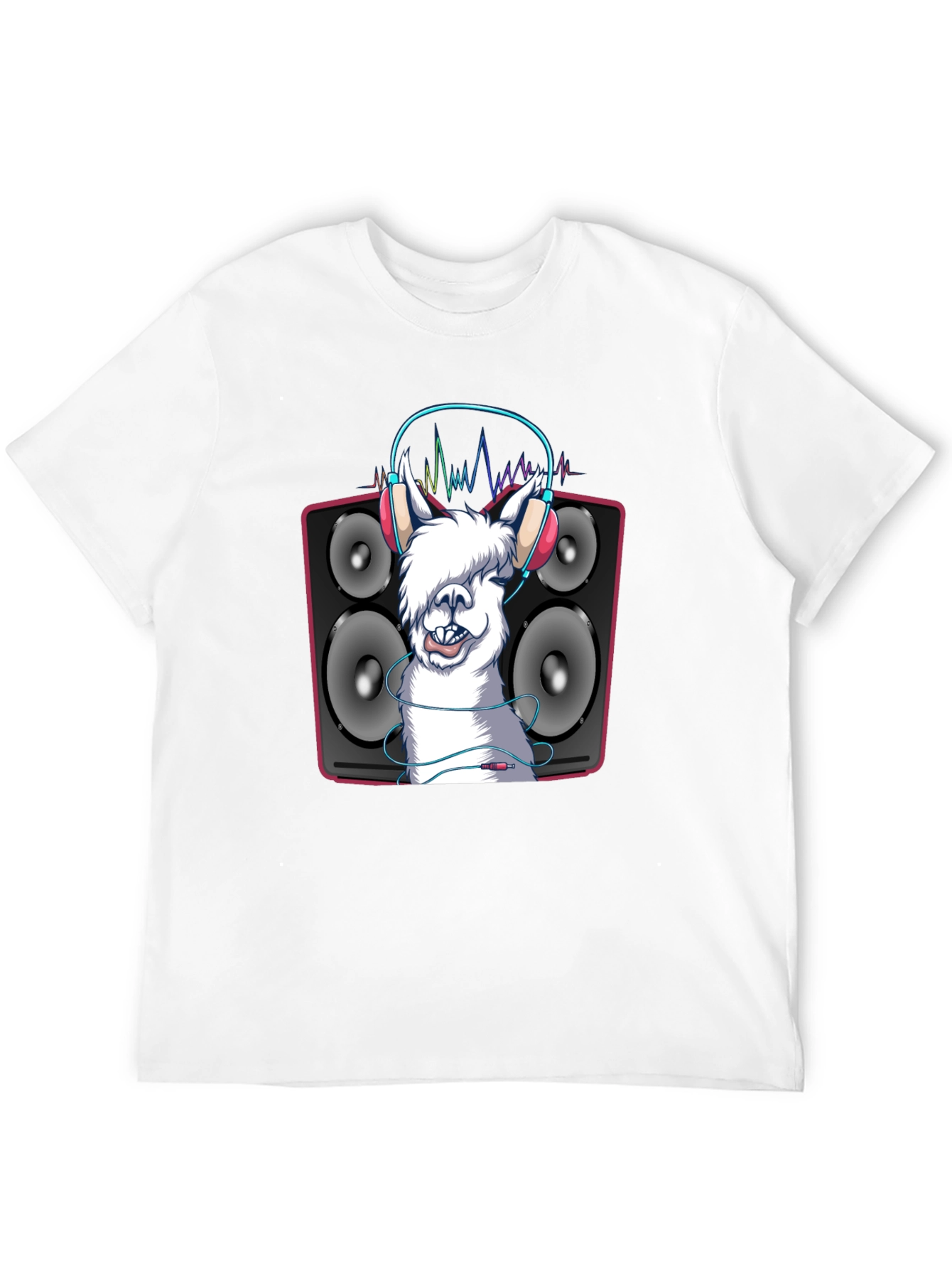 DJ Llama Graphic Tee - Black Cotton T-Shirt