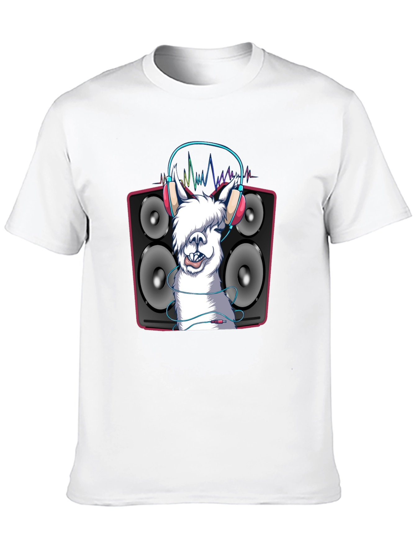 DJ Llama Graphic Tee - Black Cotton T-Shirt