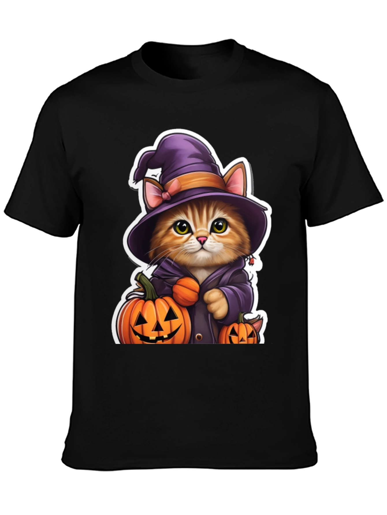 Halloween Cat Witch T-Shirt