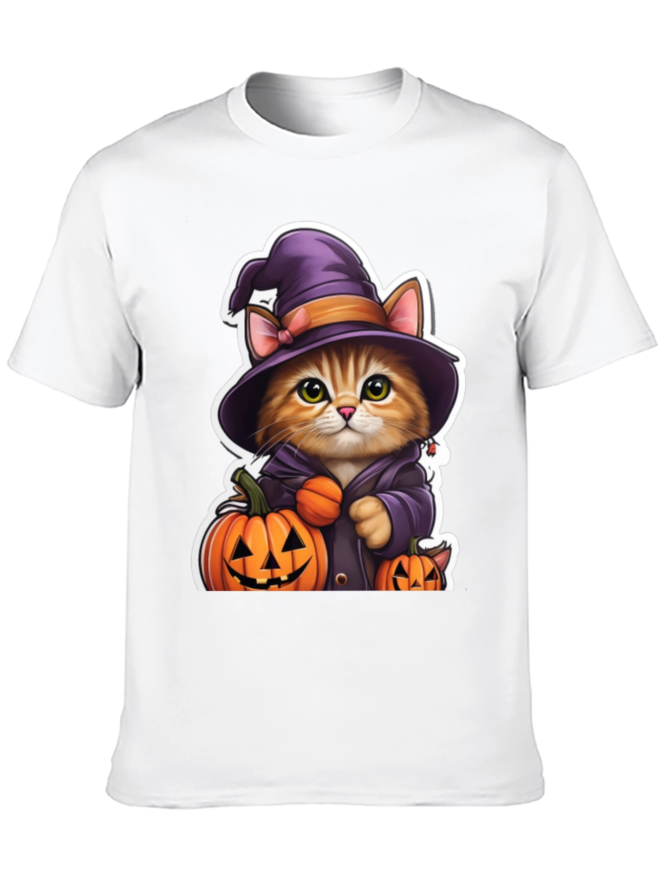 Halloween Cat Witch T-Shirt