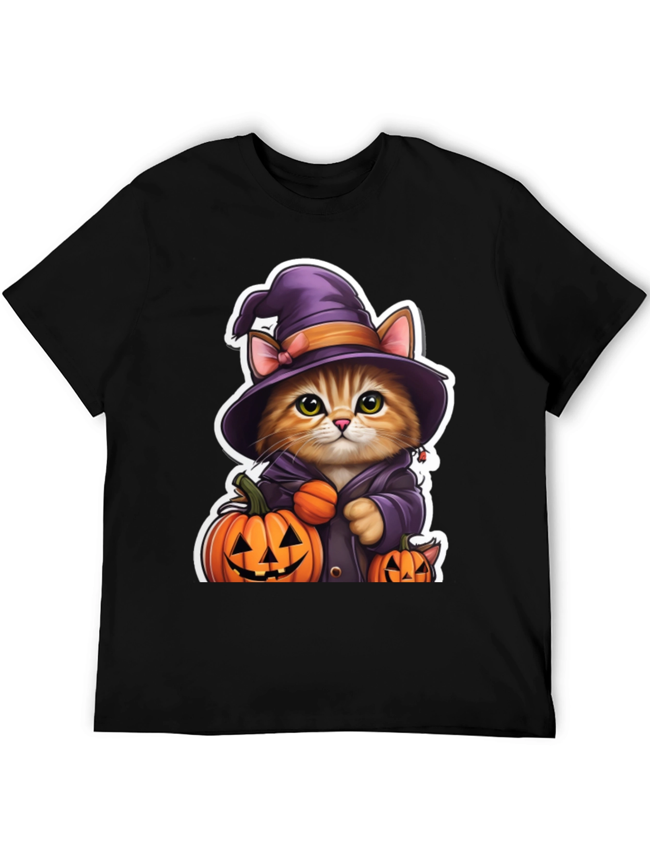 Halloween Cat Witch T-Shirt