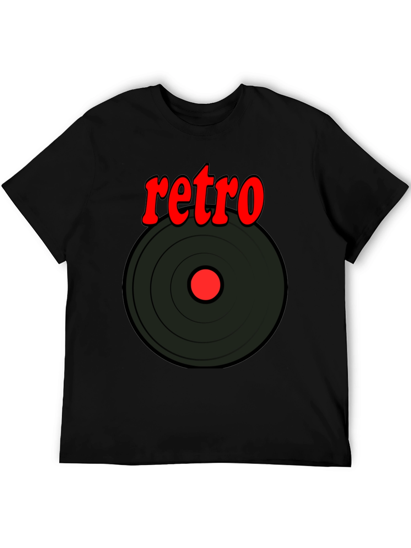 Retro Vinyl Record Graphic T-Shirt