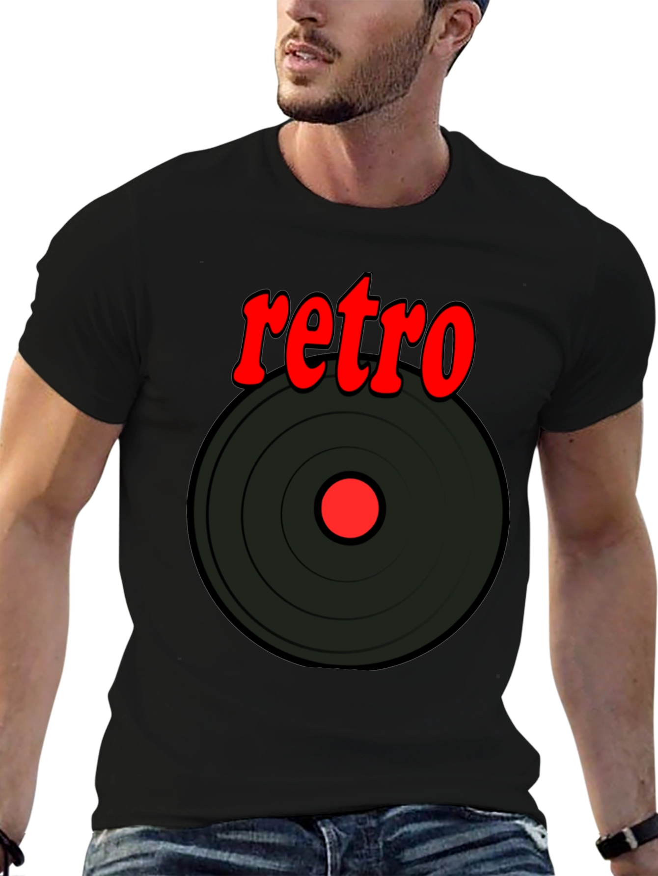 Retro Vinyl Record Graphic T-Shirt