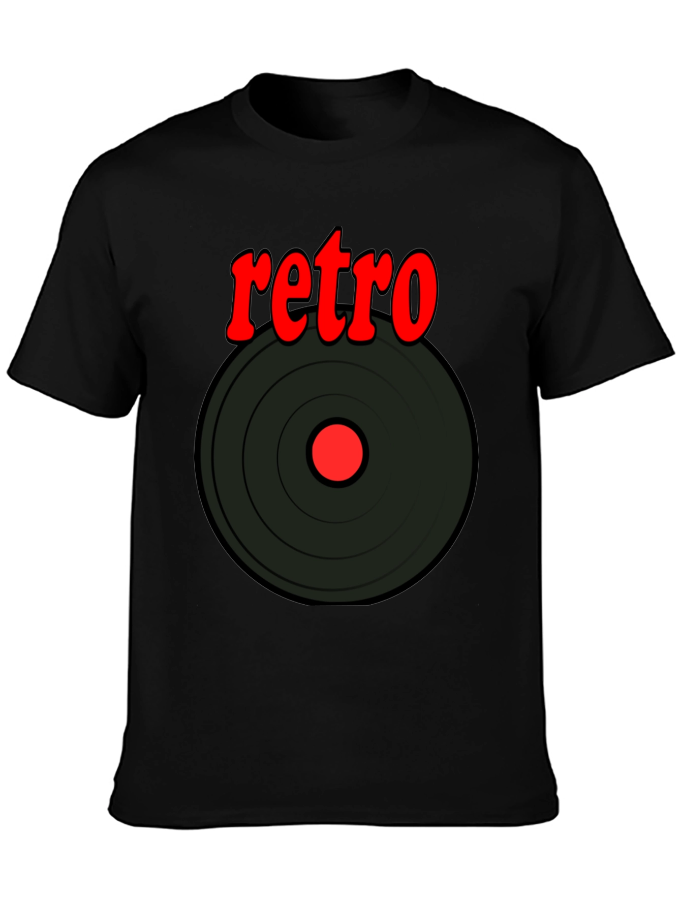 Retro Vinyl Record Graphic T-Shirt