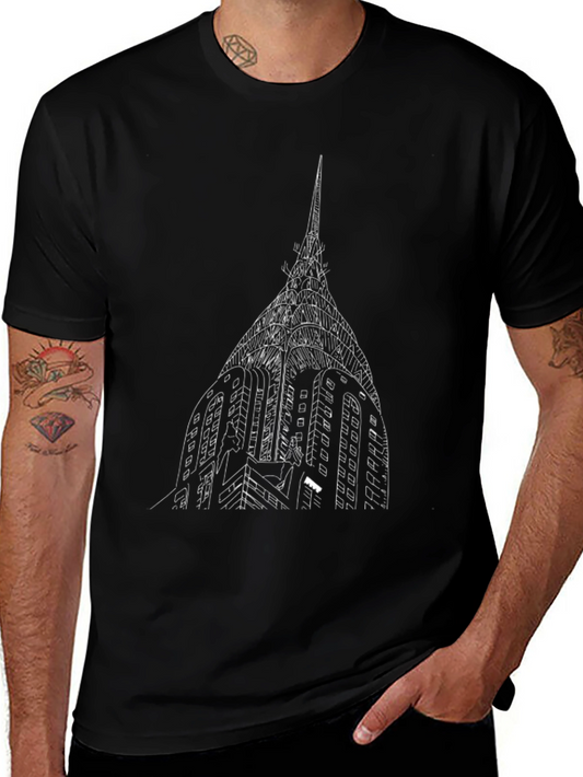 Chrysler Building Graphic Tee - Classic Black T-Shirt