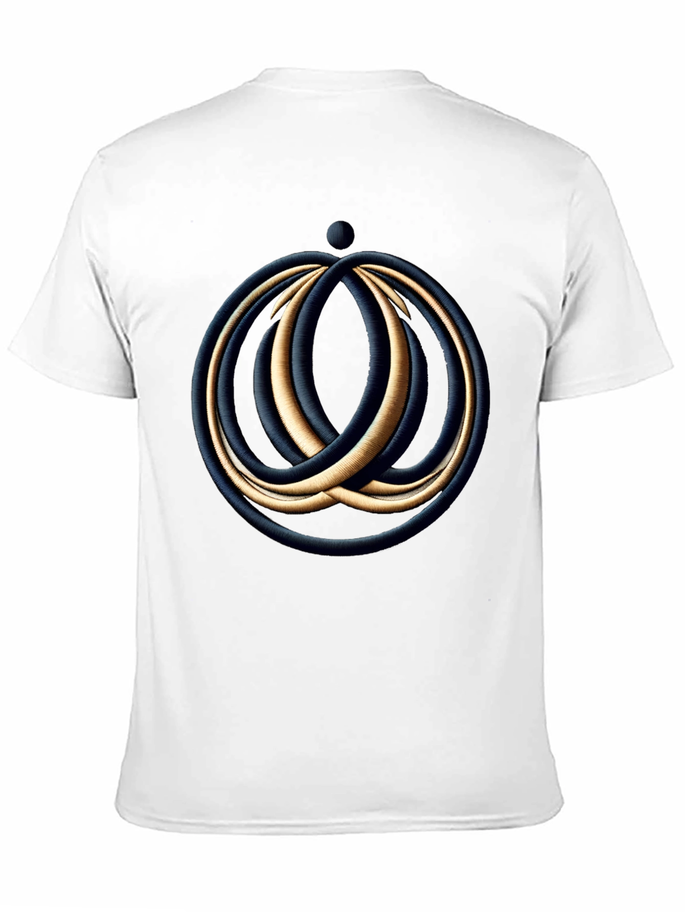 Abstract Rings Graphic Black T-Shirt
