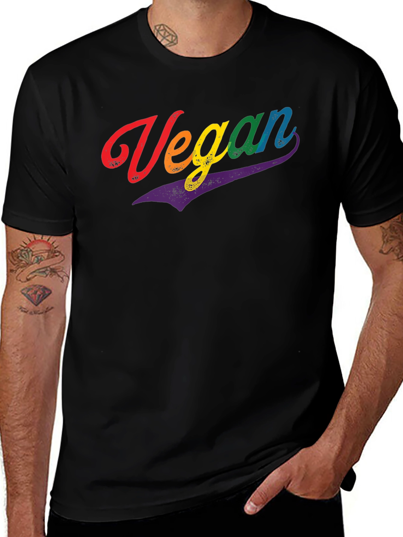 Vegan Rainbow Pride T-Shirt