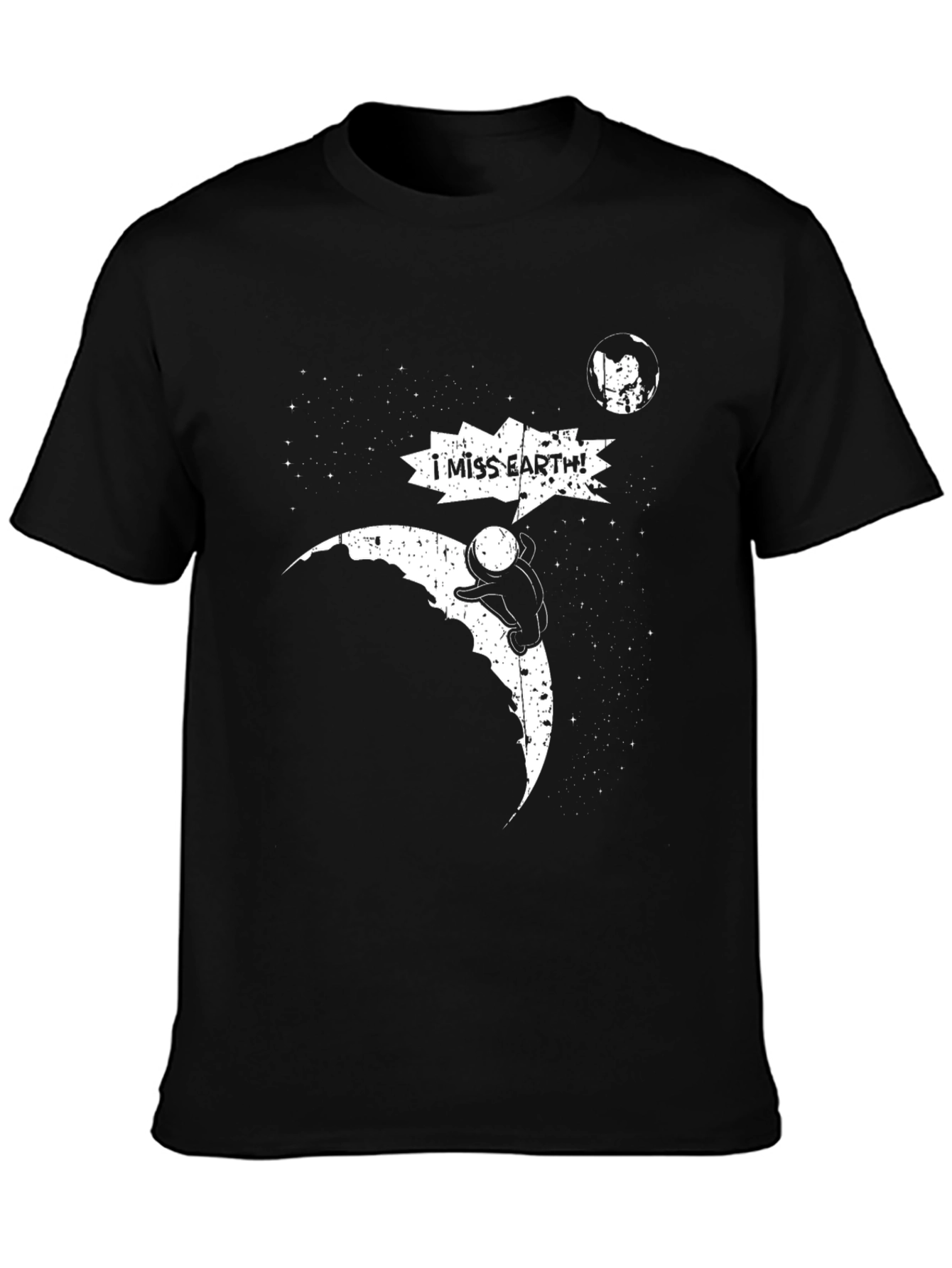 I Miss Earth Graphic T-Shirt - Black Cotton Tee