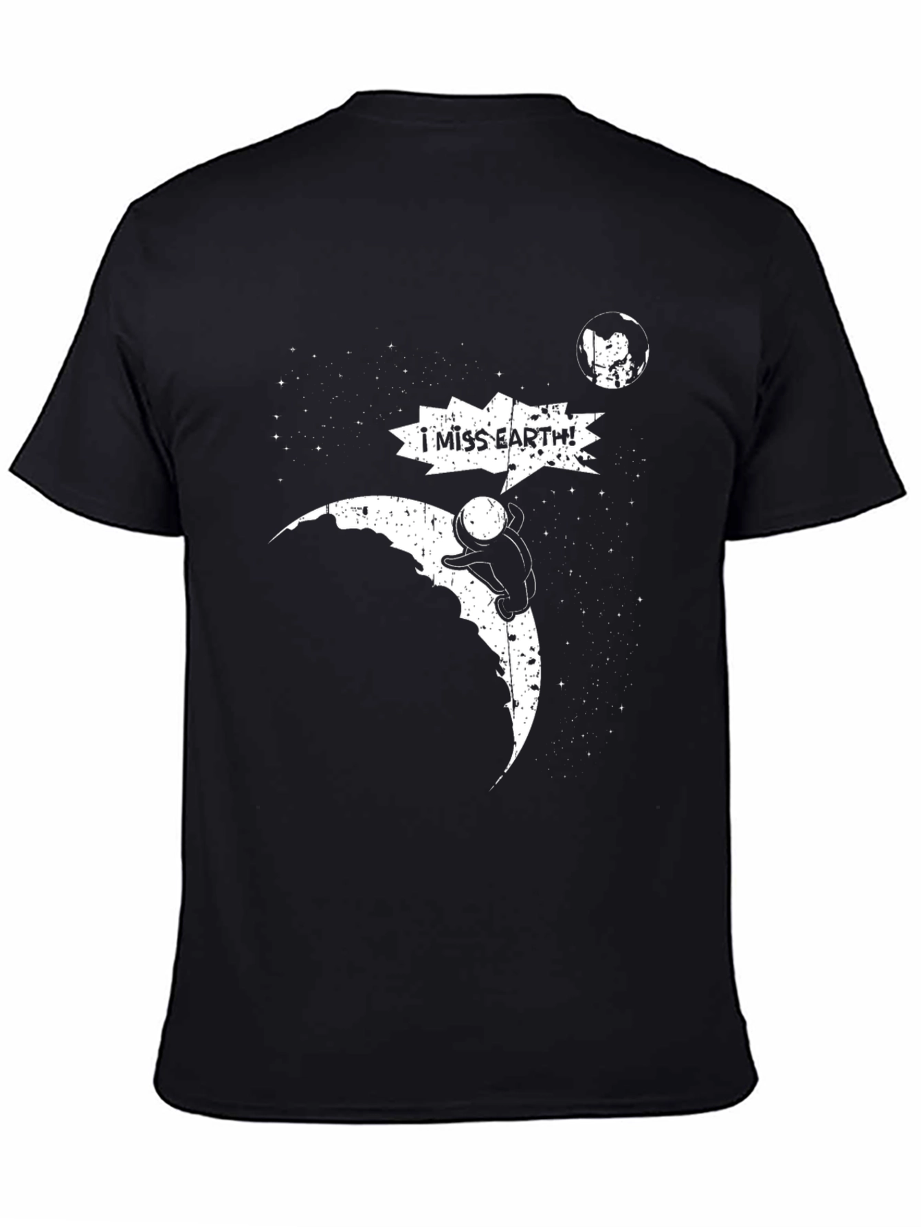 I Miss Earth Graphic T-Shirt - Black Cotton Tee