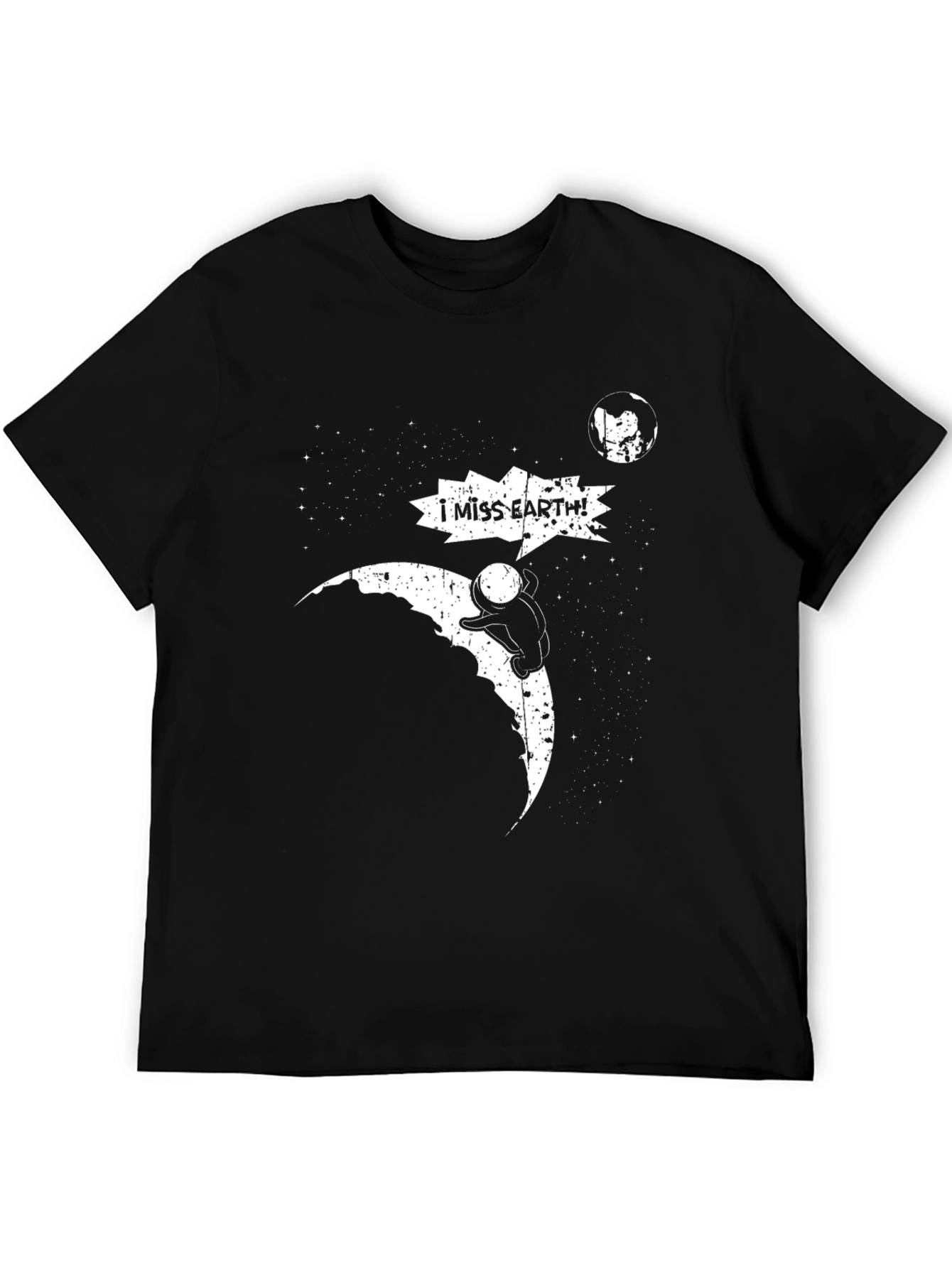 I Miss Earth Graphic T-Shirt - Black Cotton Tee