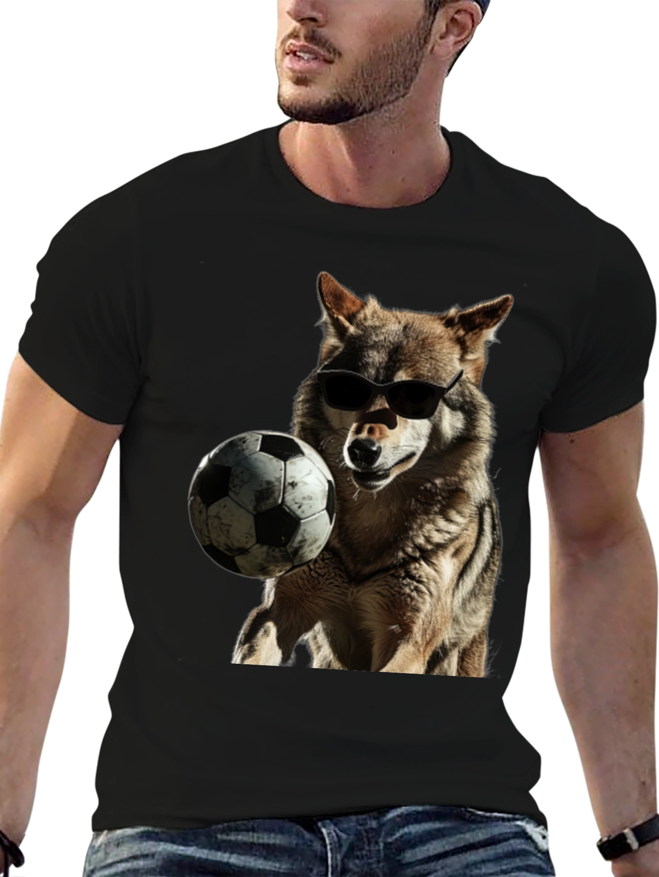 Cool Wolf Soccer T-Shirt