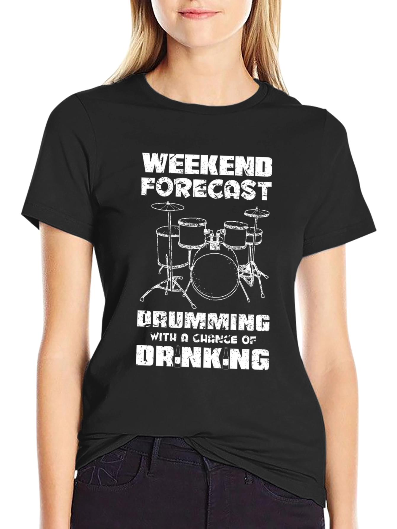 Weekend Forecast Drumming T-Shirt