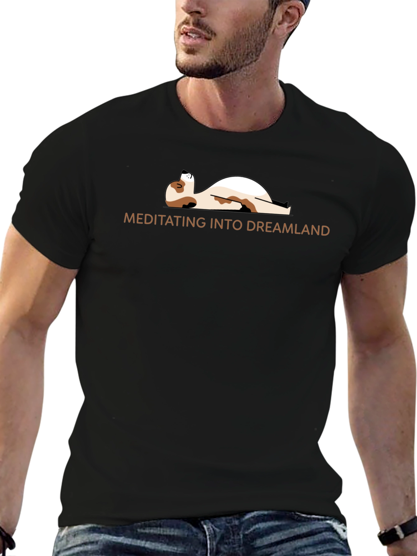 Meditating Dog Graphic Tee - Relaxed Fit