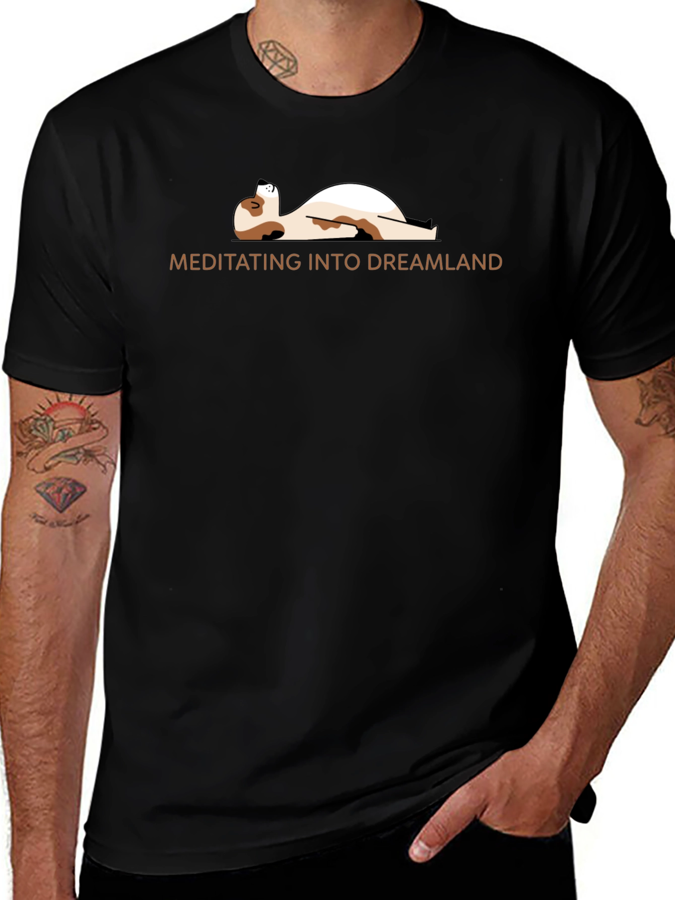 Meditating Dog Graphic Tee - Relaxed Fit