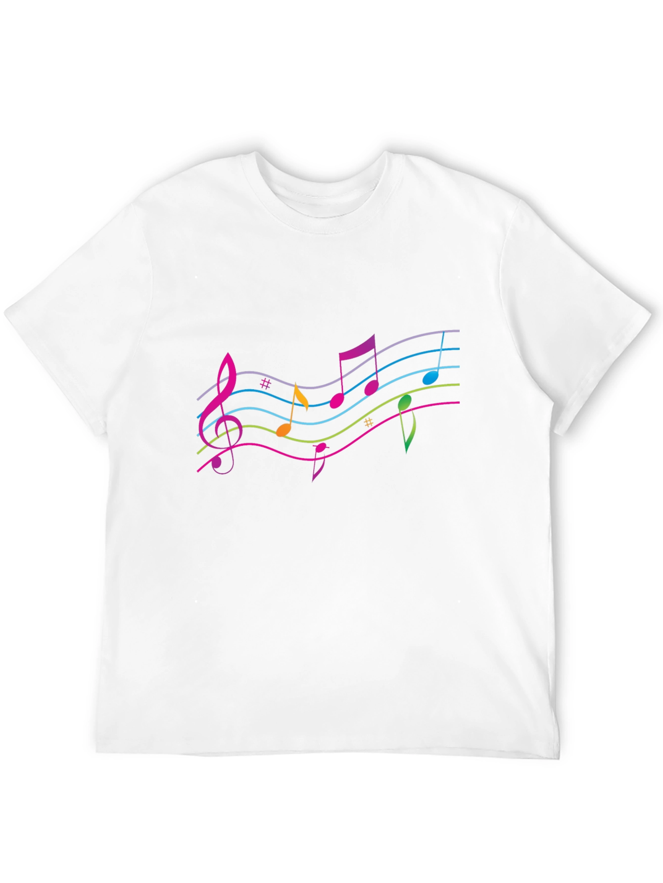 Musical Note Graphic T-Shirt - Black