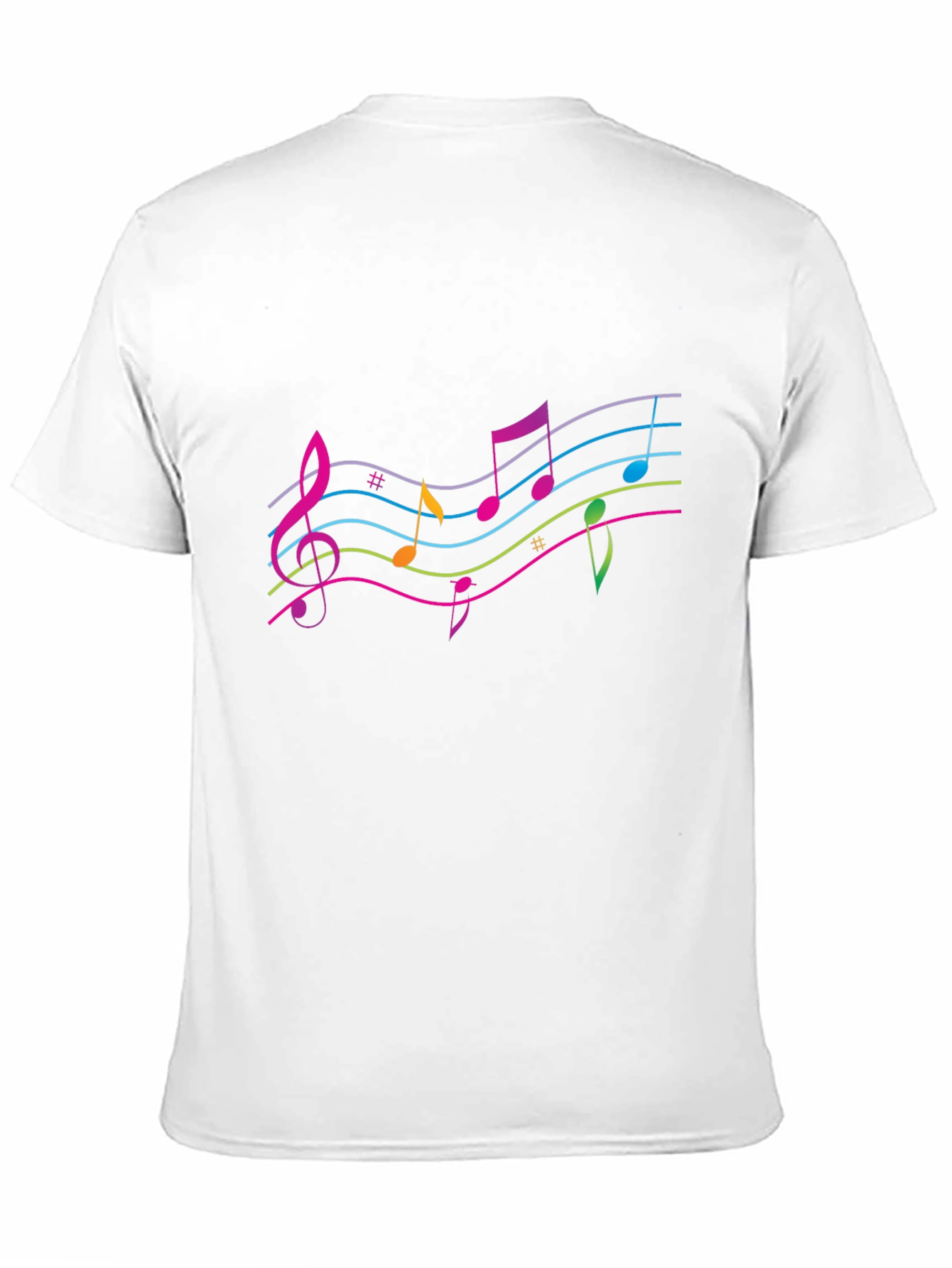 Musical Note Graphic T-Shirt - Black