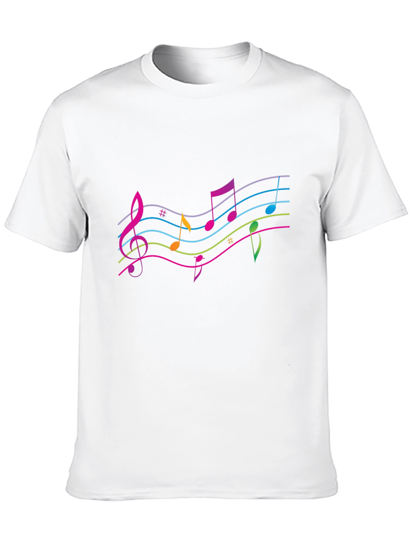 Musical Note Graphic T-Shirt - Black