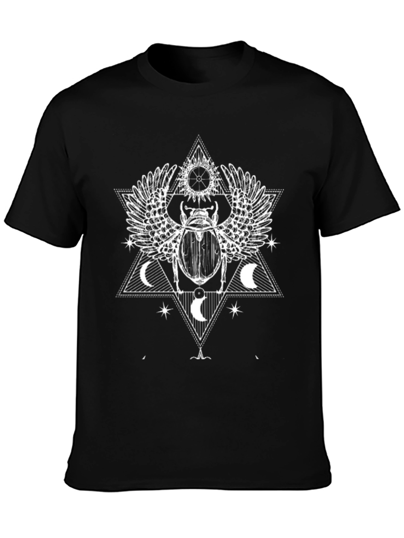 Black Egyptian Scarab Beetle Graphic Tee