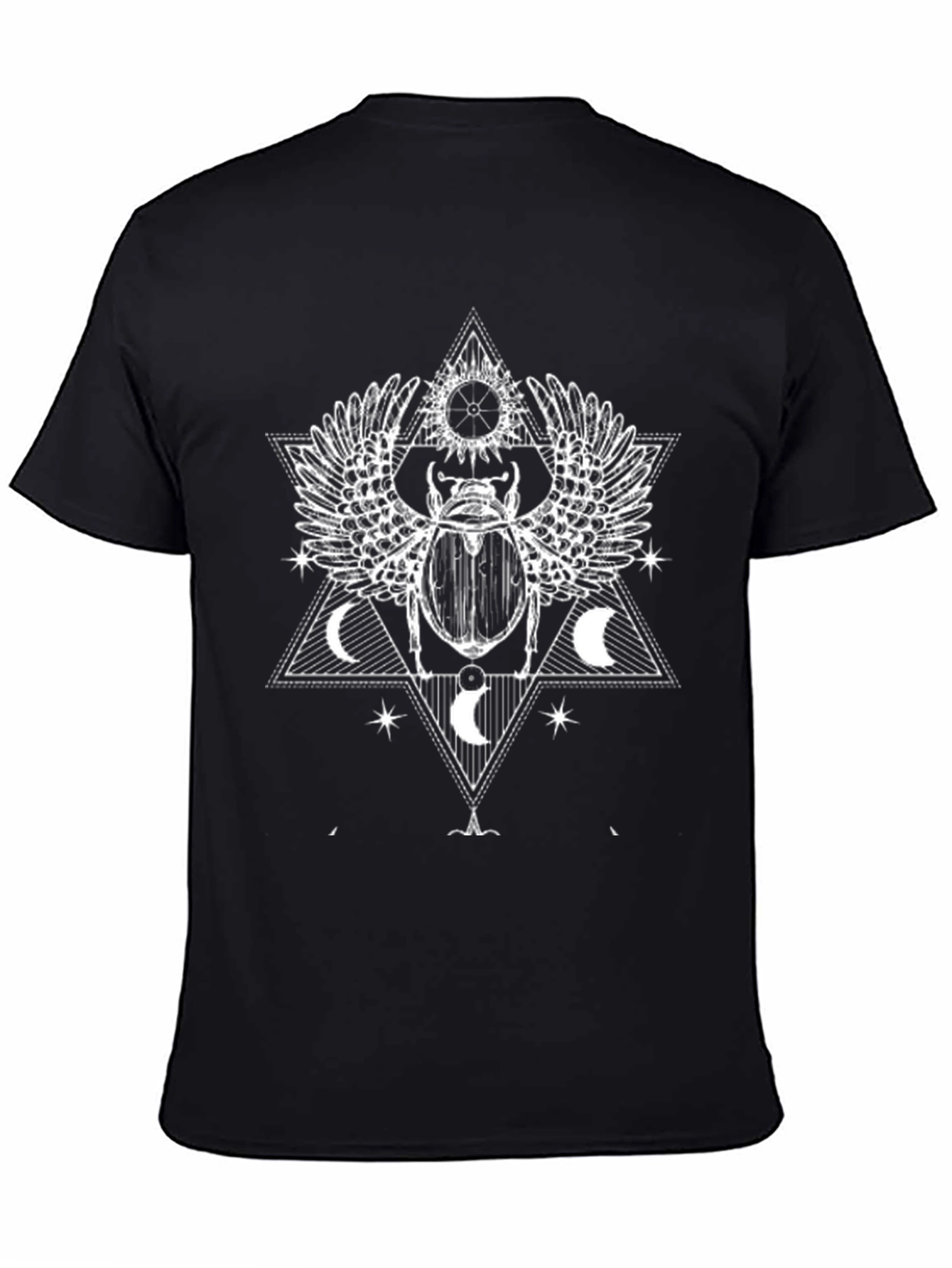 Black Egyptian Scarab Beetle Graphic Tee