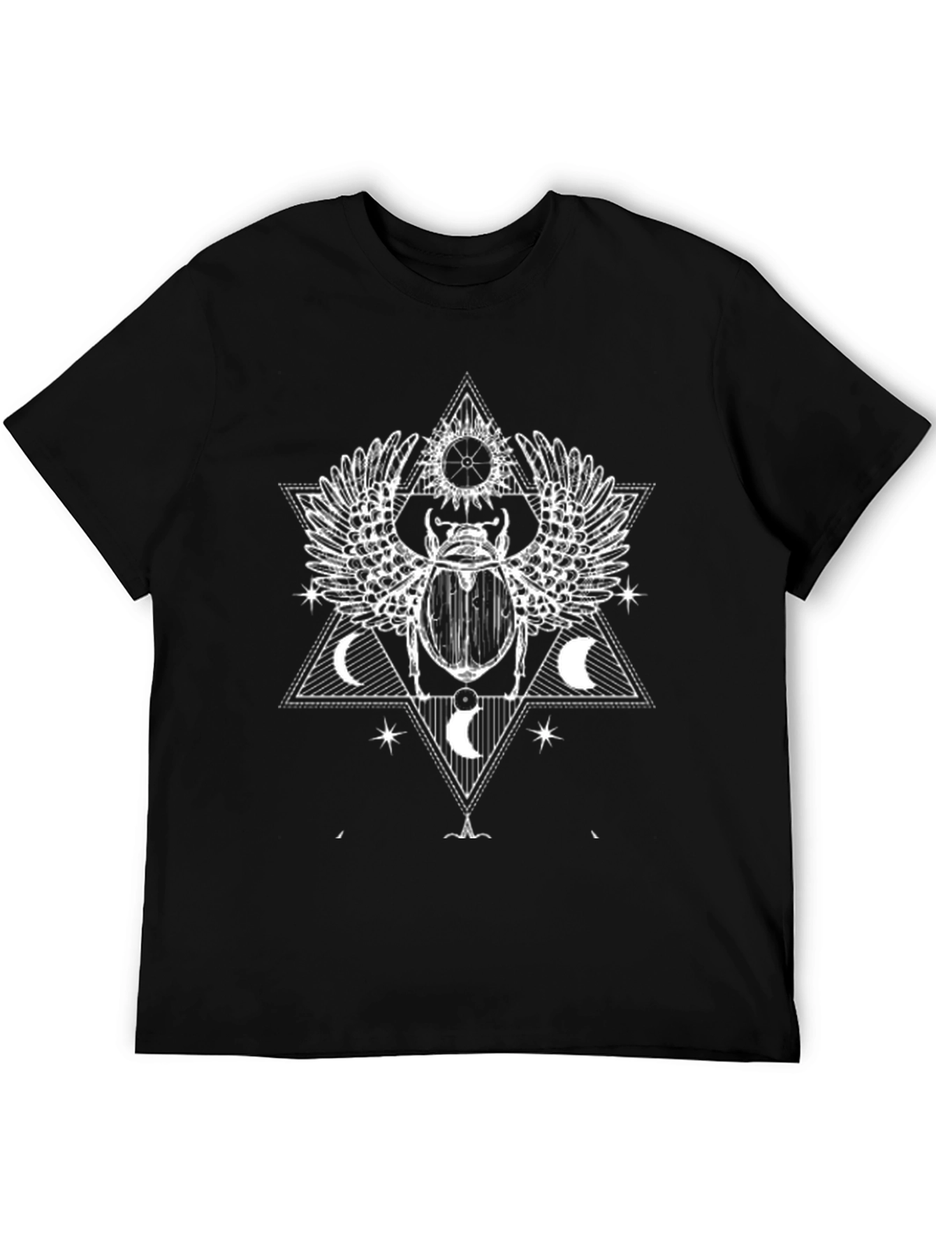 Black Egyptian Scarab Beetle Graphic Tee