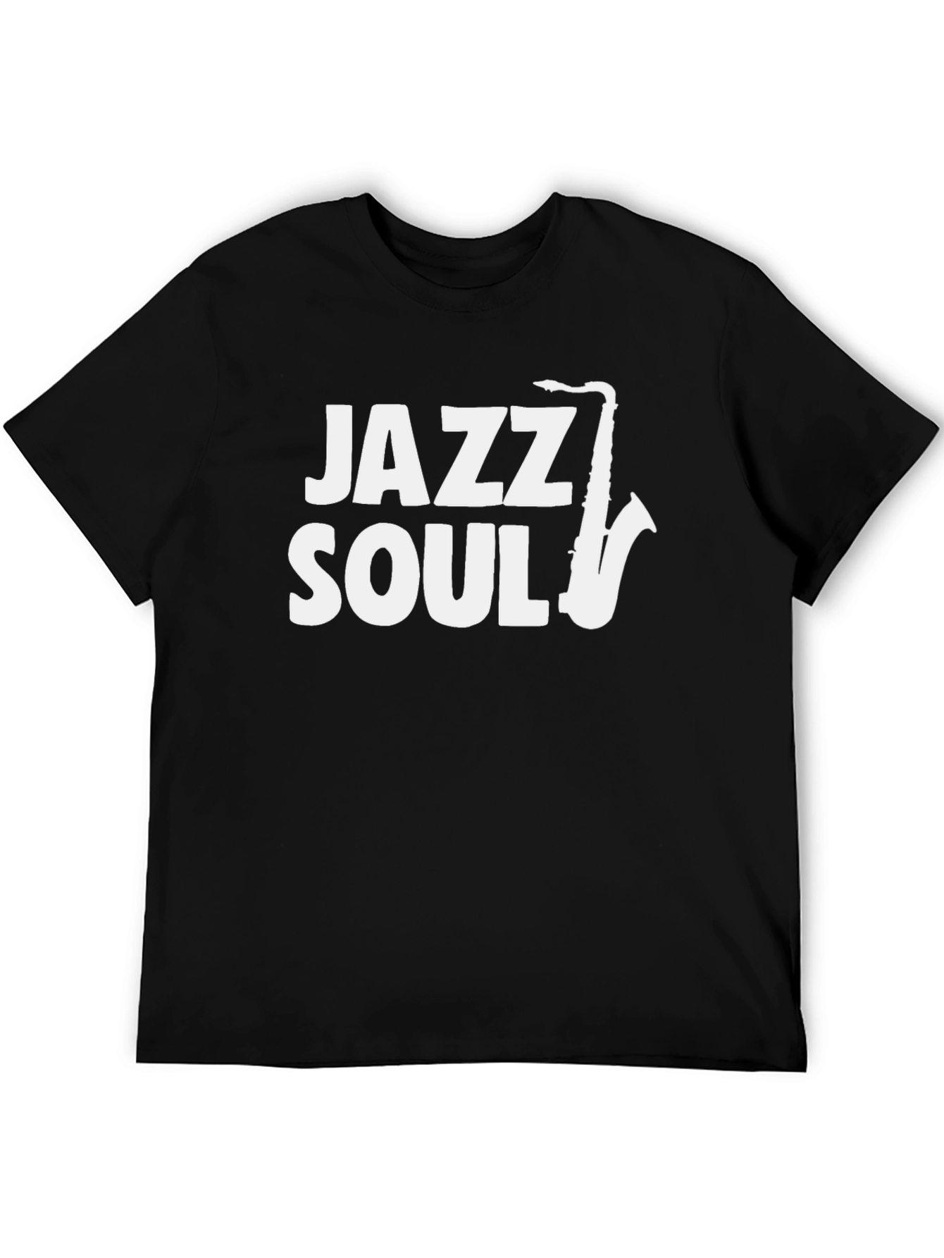 Jazz Soul Saxophone Graphic T-Shirt - Black