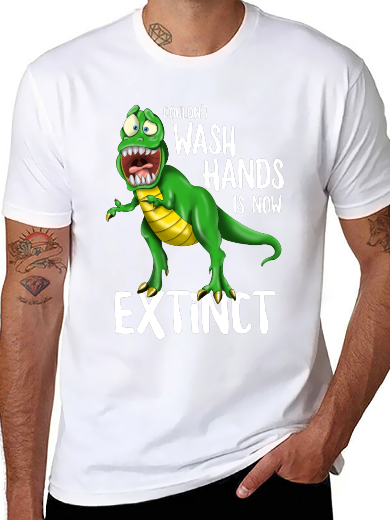 Extinct Dinosaur Wash Hands T-Shirt