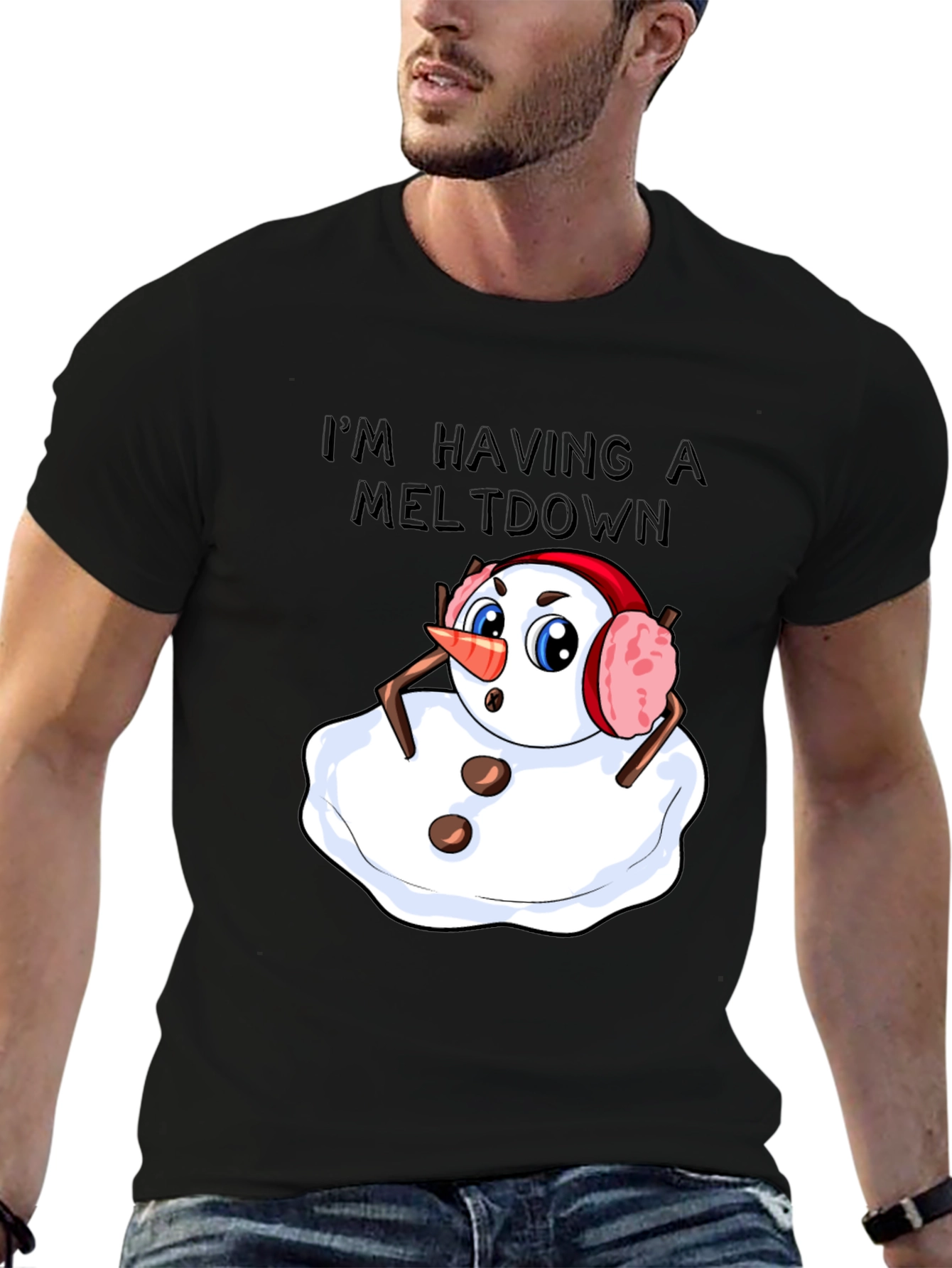 Meltdown Snowman T-Shirt - Funny Holiday Tee