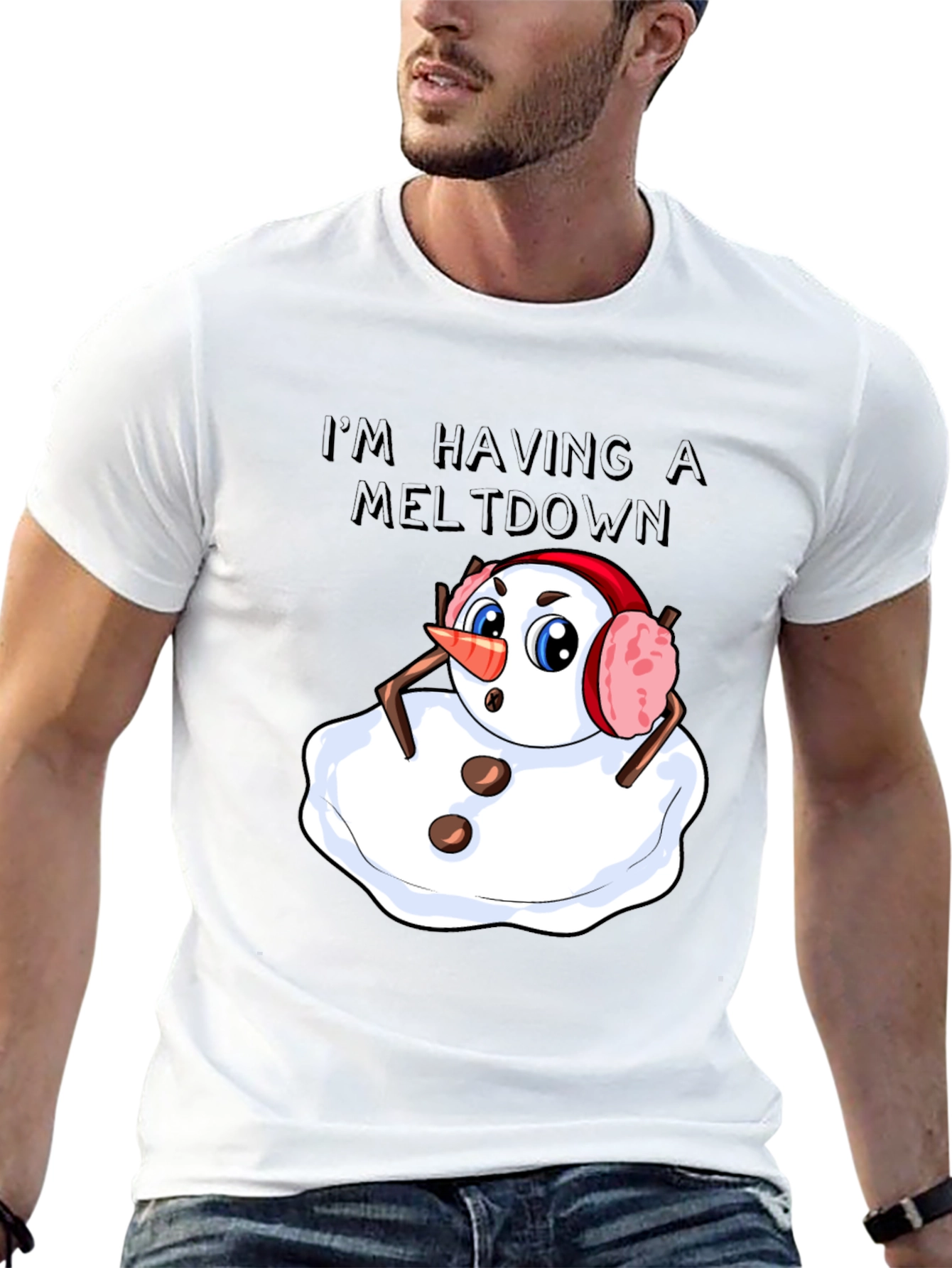 Meltdown Snowman T-Shirt - Funny Holiday Tee