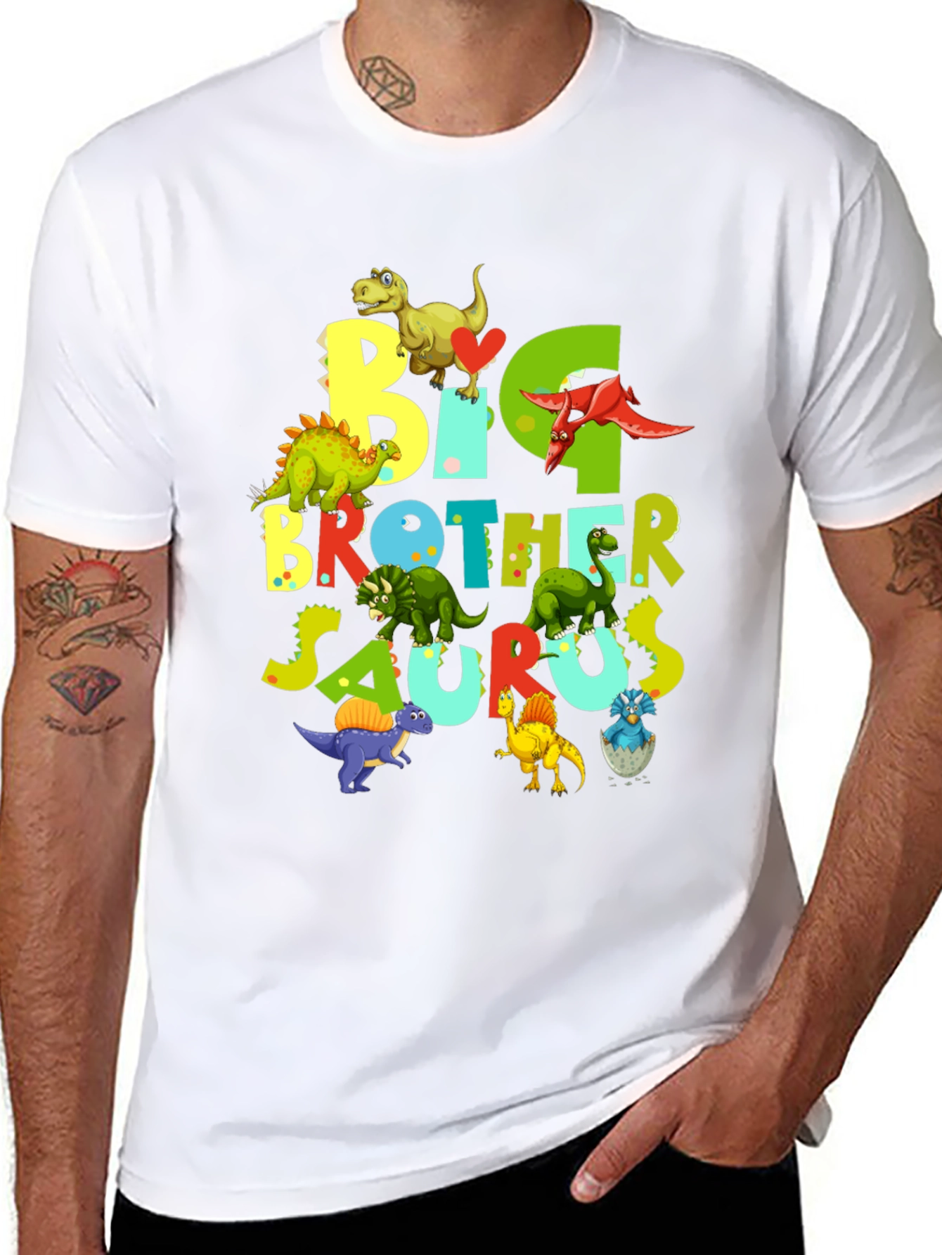 Big Brother Saurus Dinosaur T-Shirt