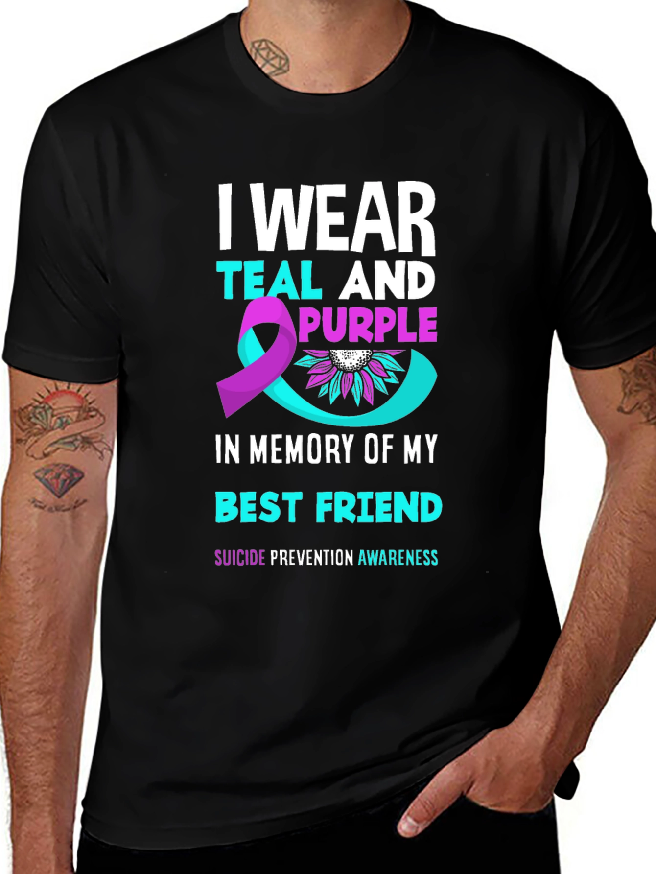 Teal & Purple Suicide Prevention Awareness T-Shirt