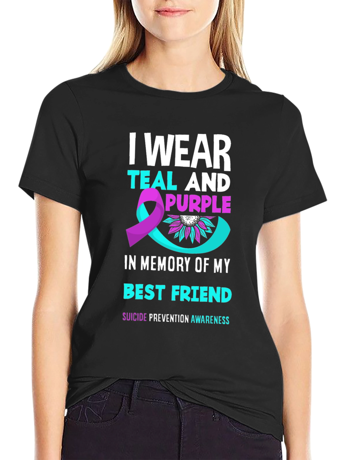 Teal & Purple Suicide Prevention Awareness T-Shirt
