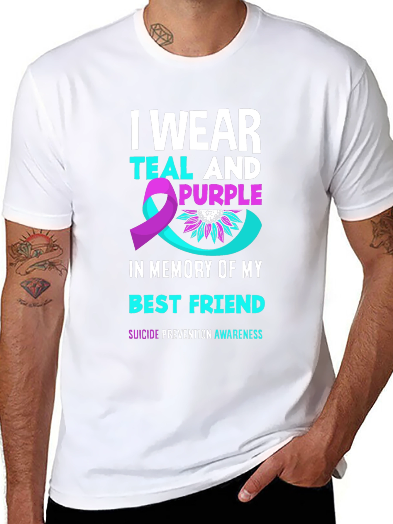 Teal & Purple Suicide Prevention Awareness T-Shirt