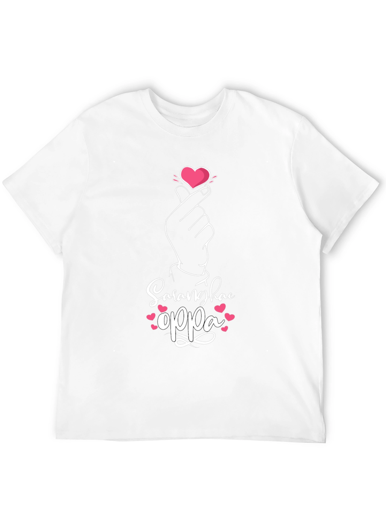 Saranghae Oppa T-Shirt - Korean Love Gesture