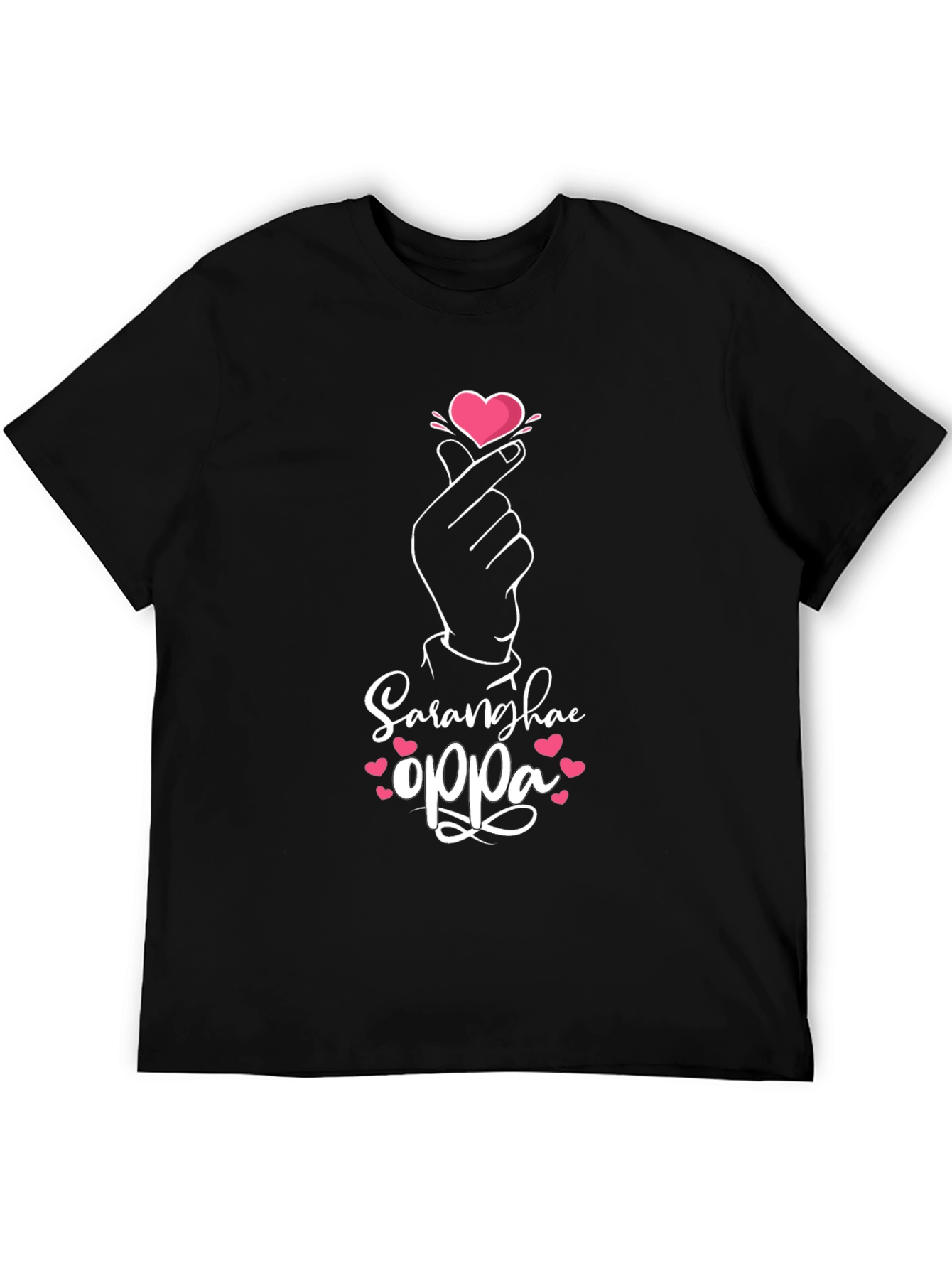 Saranghae Oppa T-Shirt - Korean Love Gesture