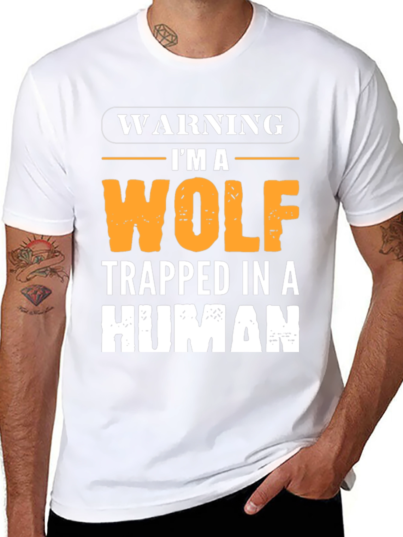 Warning Im a Wolf Trapped in a Human T-Shirt
